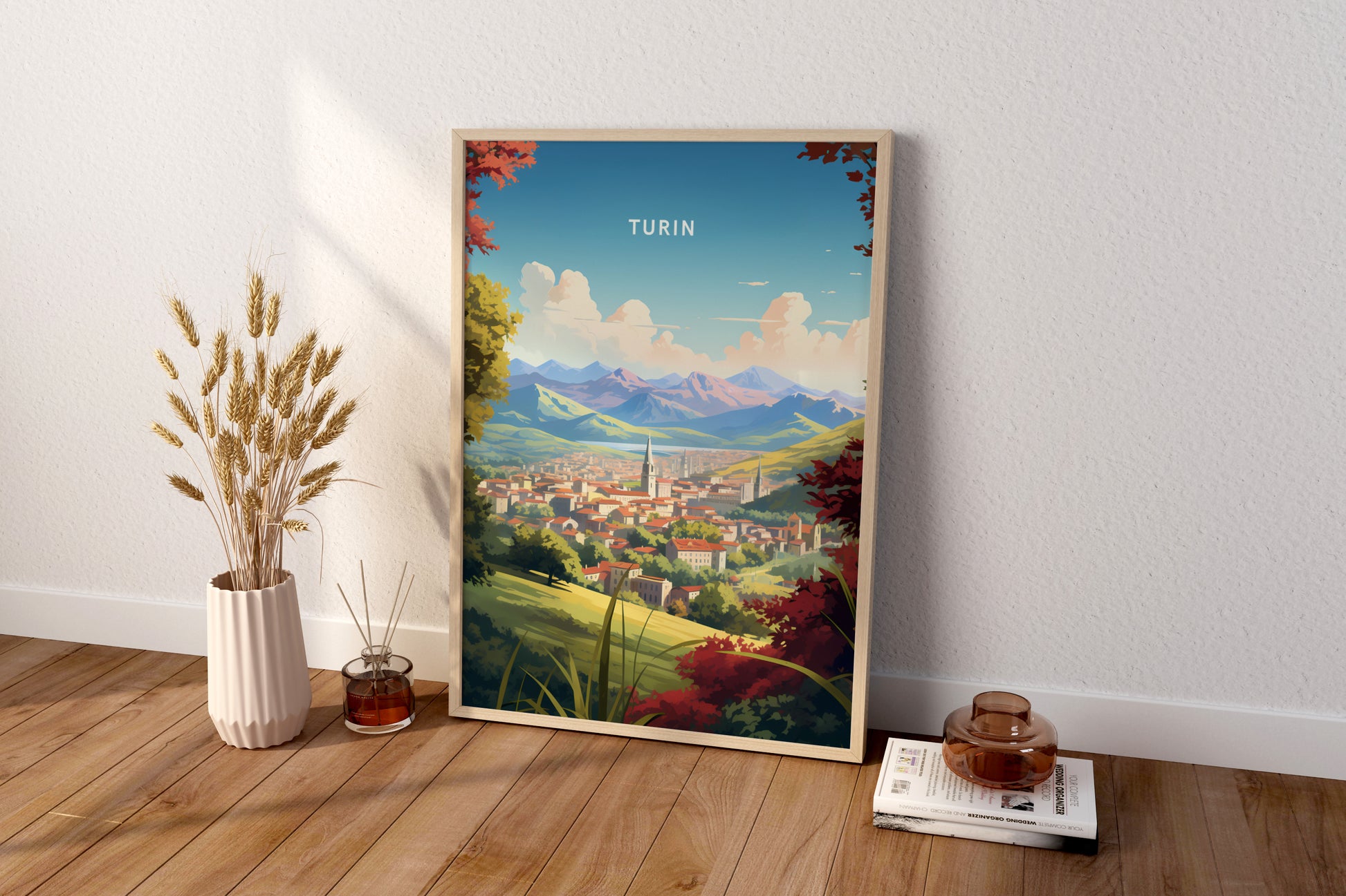 Turin Italy Travel Poster Print - Pitchers Design