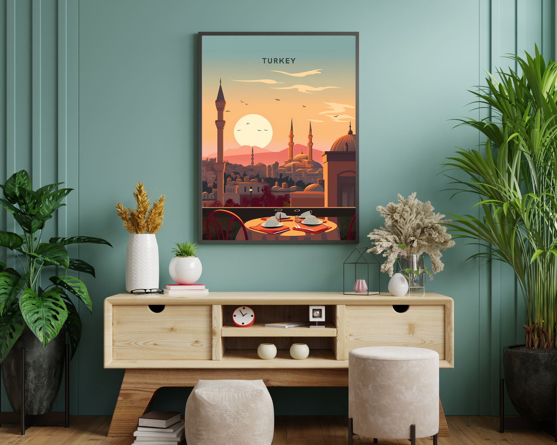 Turkey Istanbul Hagia Sofia Travel Poster Print - Pitchers Design