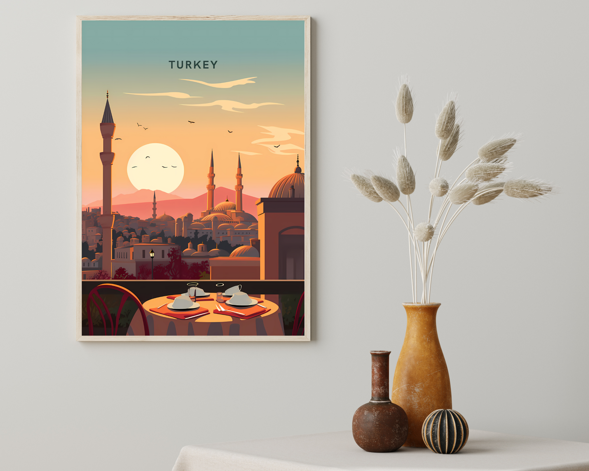 Turkey Istanbul Hagia Sofia Travel Poster Print - Pitchers Design