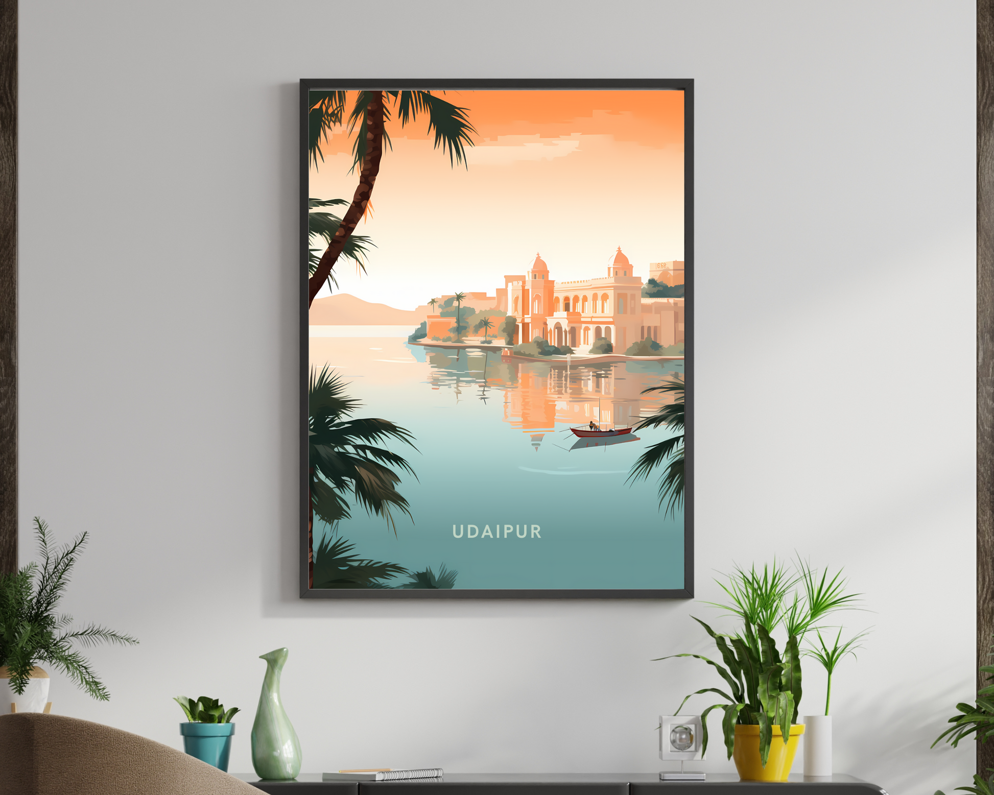 Udaipur Rajasthan India Travel Poster Print - Pitchers Design