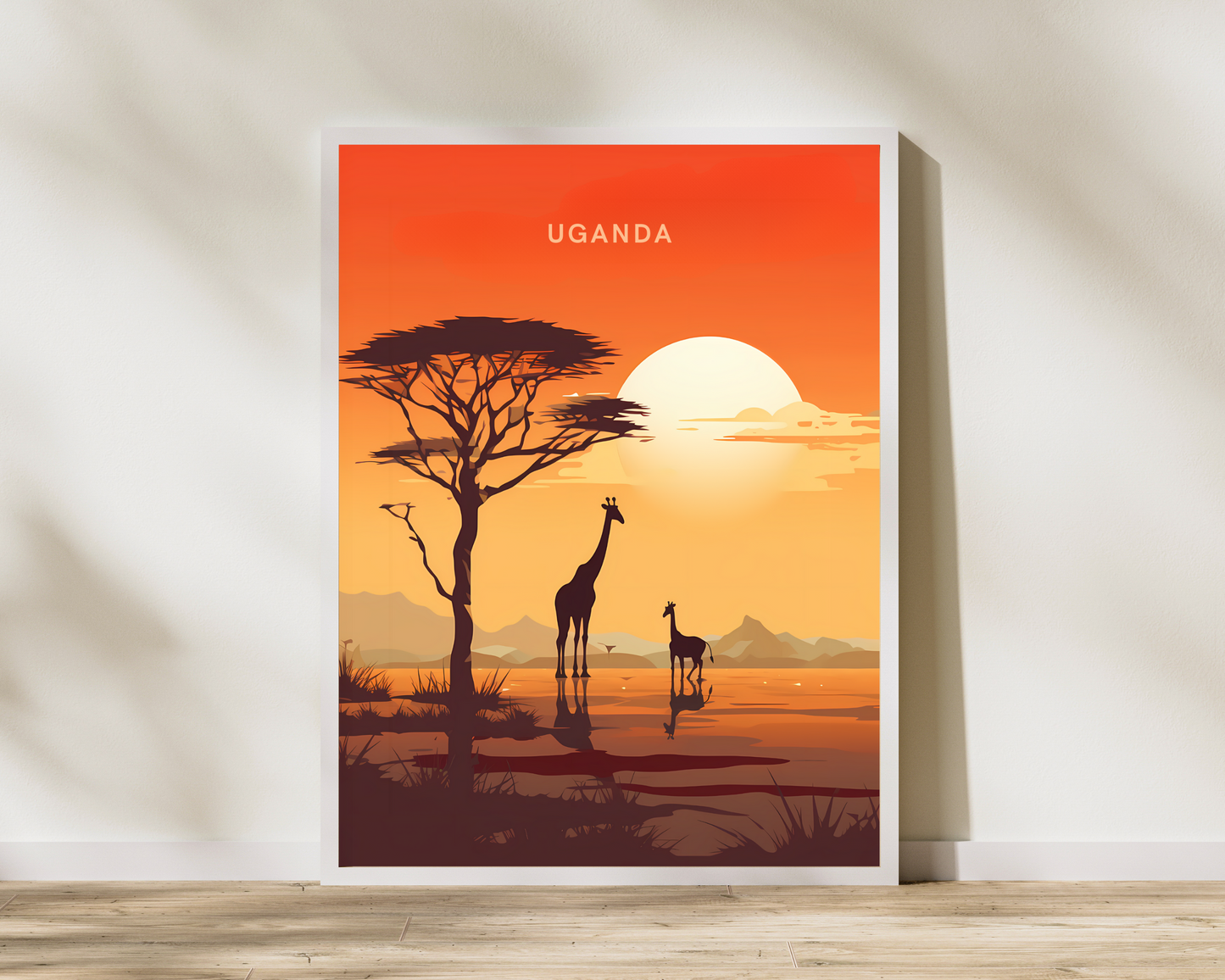 Uganda Africa Travel Poster Print - Pitchers Design