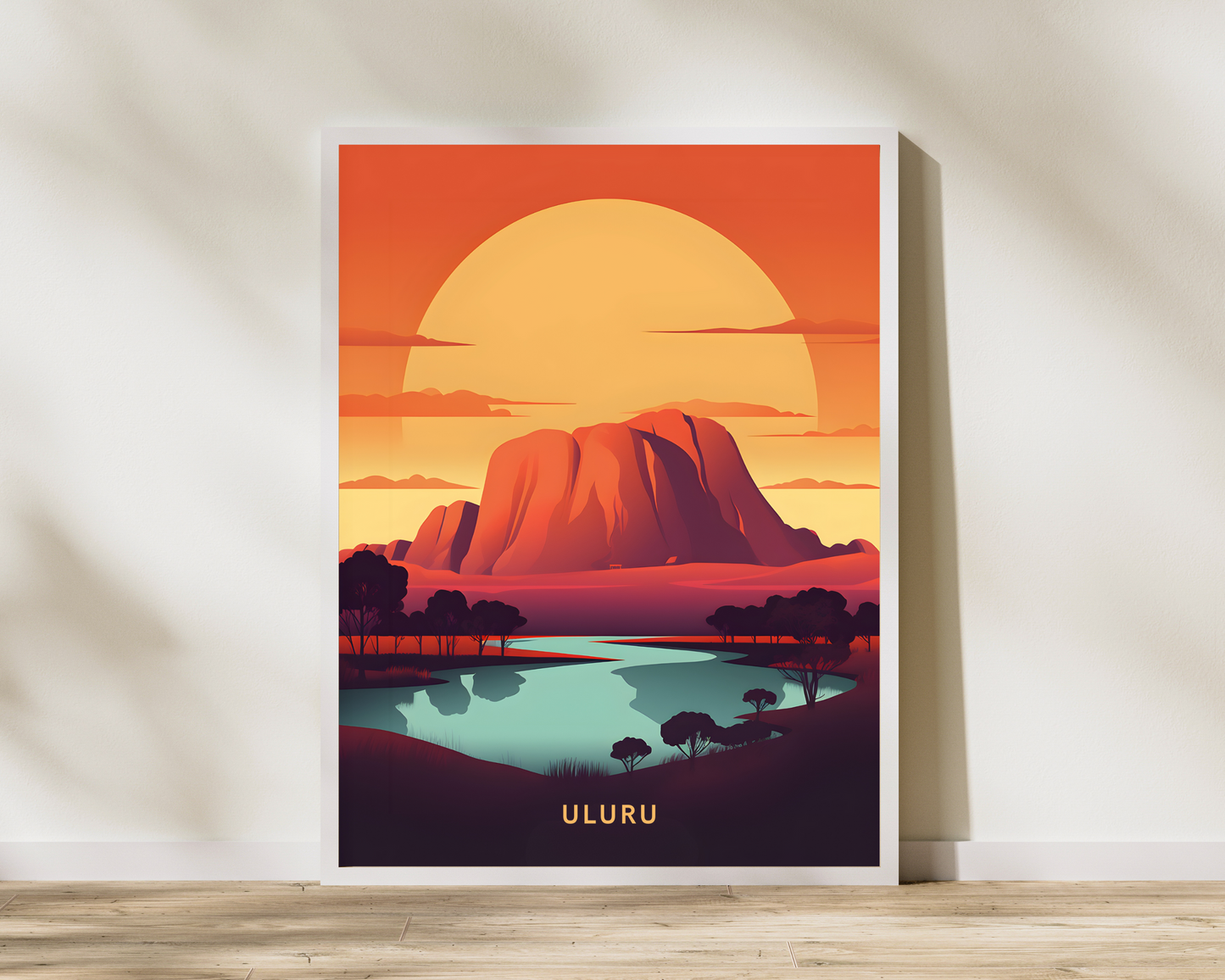 Uluru Rock Australia Travel Poster Print - Pitchers Design