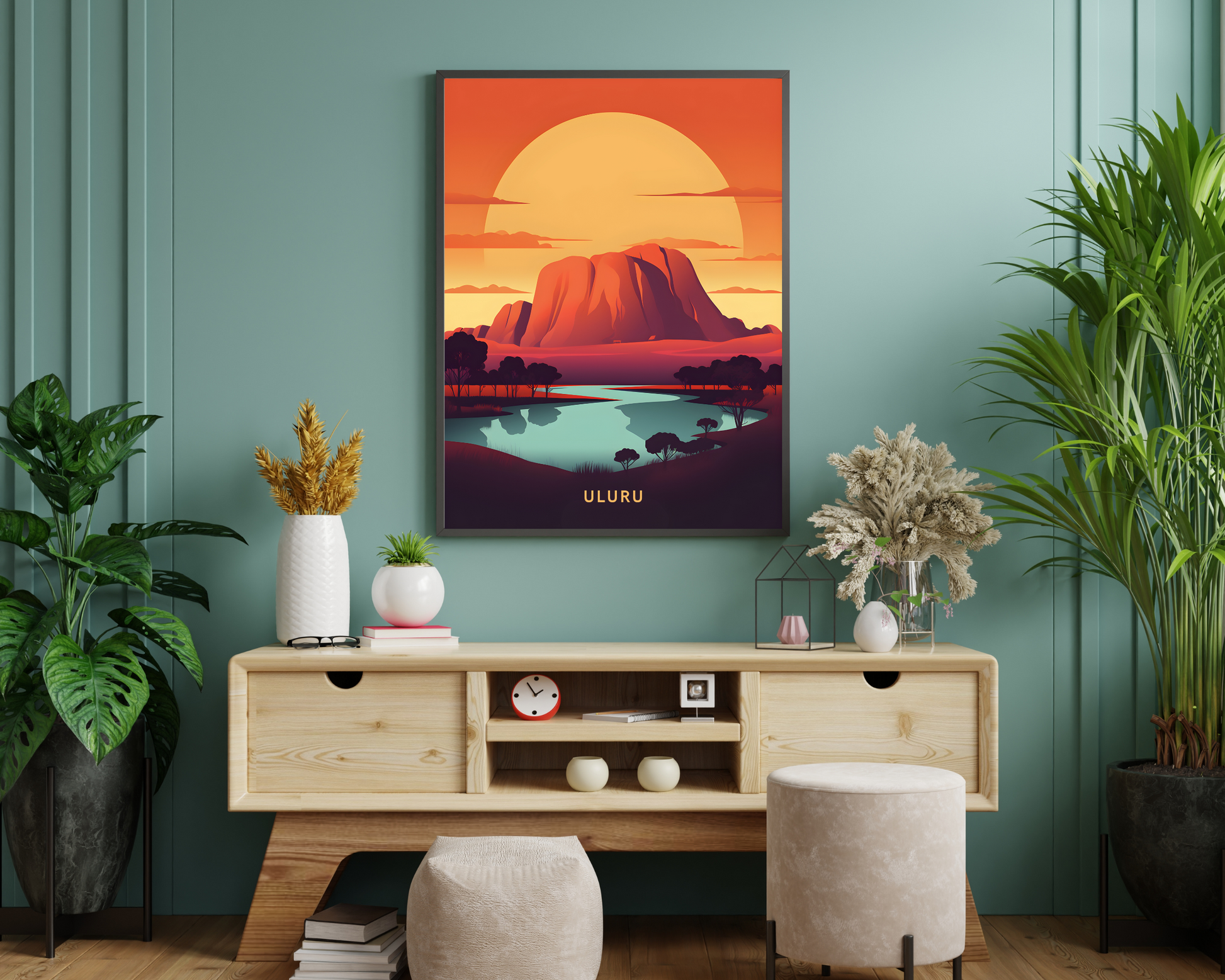 Uluru Rock Australia Travel Poster Print - Pitchers Design