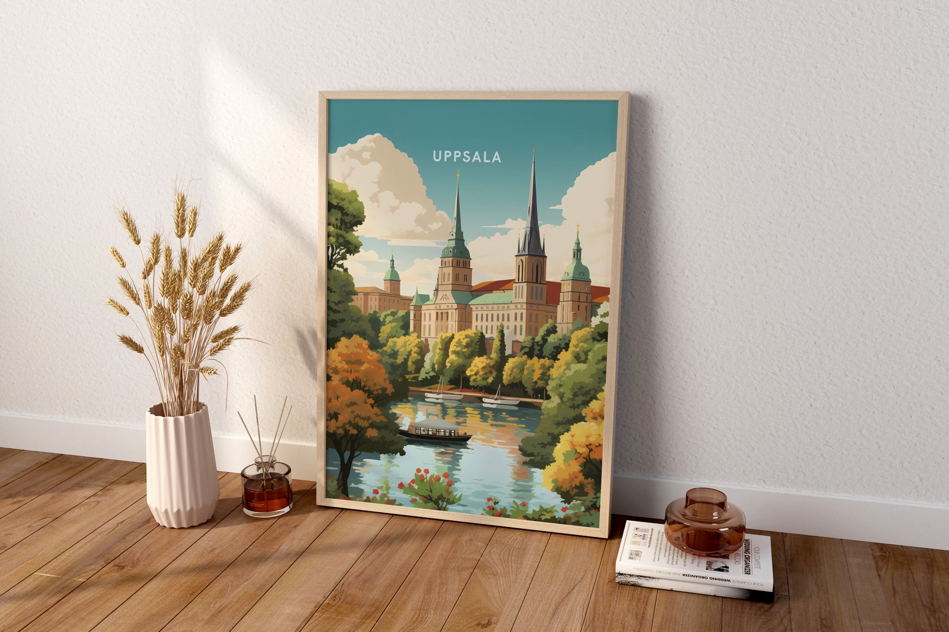 Uppsala Sweden Travel Print Poster - Pitchers Design