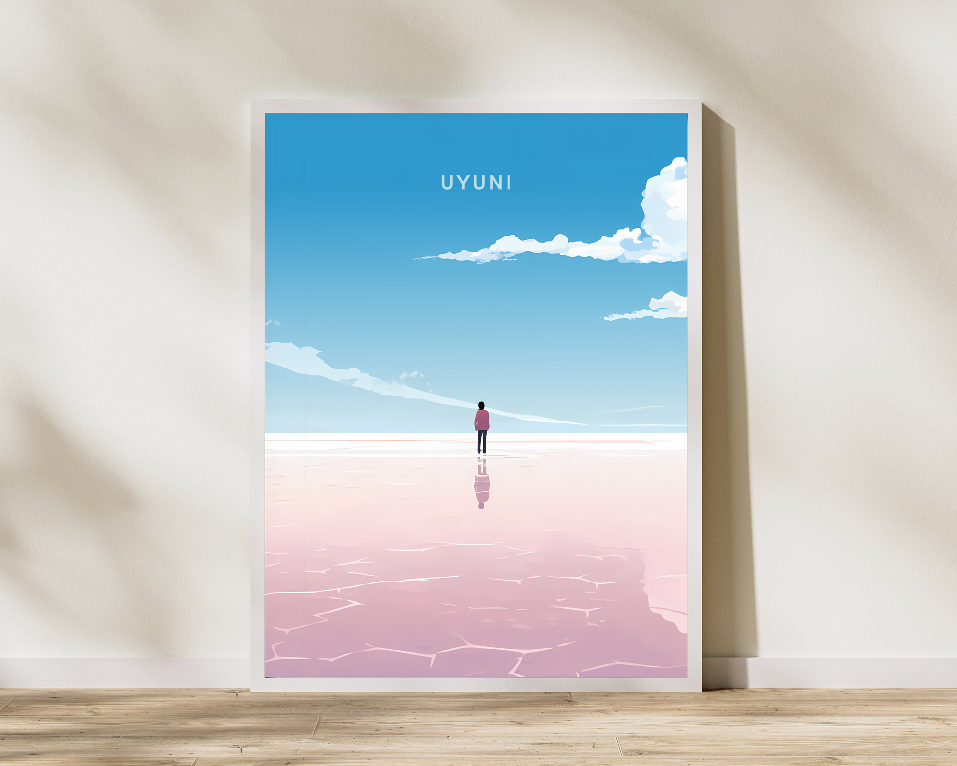 Uyuni Salt Flats Bolivia Travel Poster Print - Pitchers Design