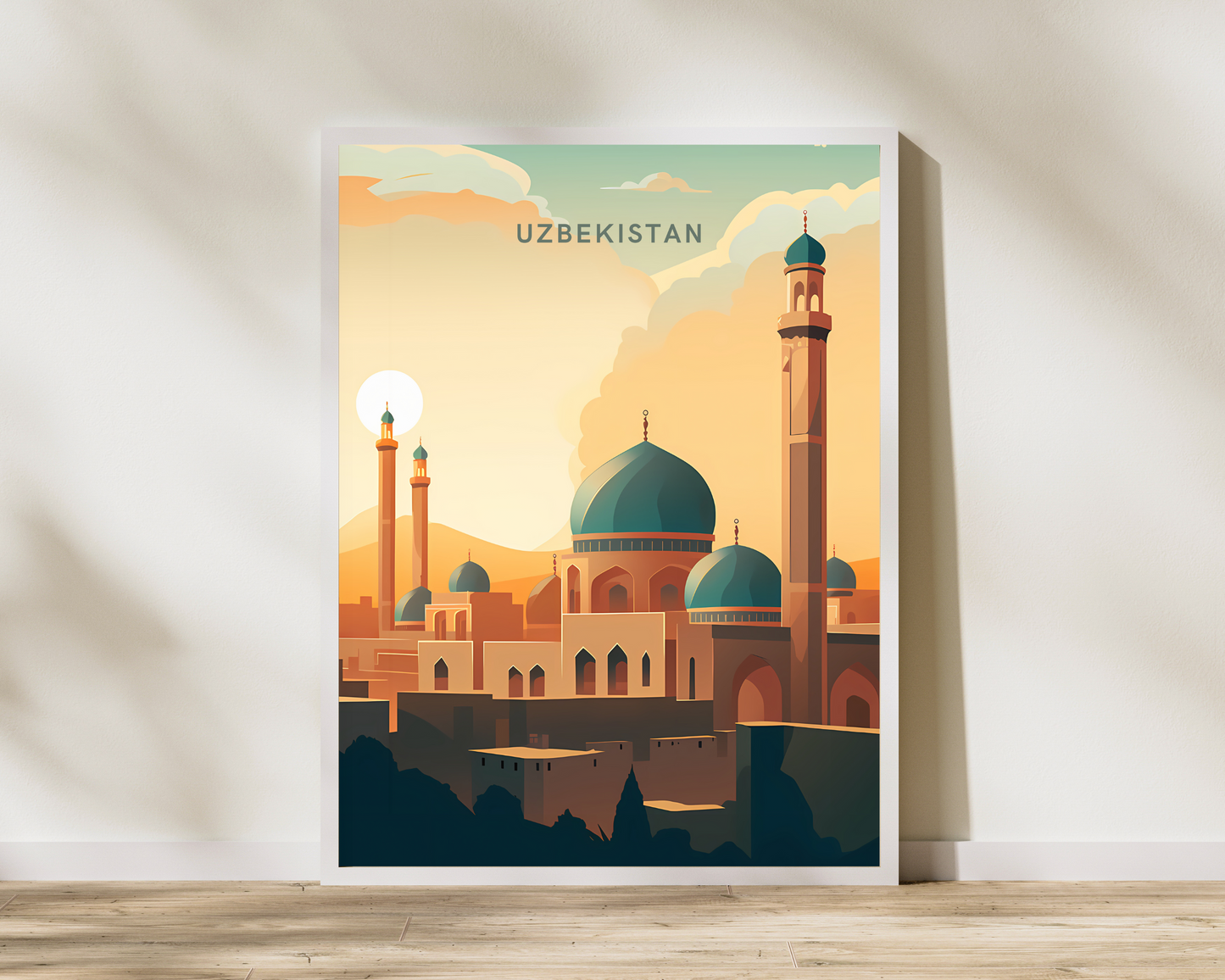 Uzbekistan Travel Poster Print - Pitchers Design