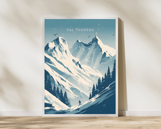 Val Thorens France Travel Poster Print - Pitchers Design