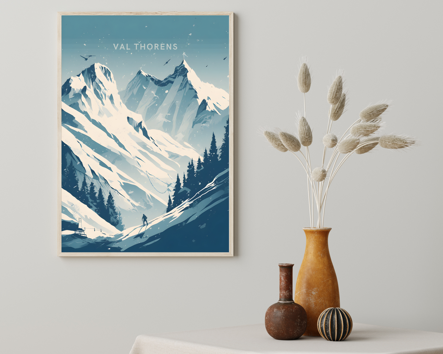 Val Thorens France Travel Poster Print - Pitchers Design