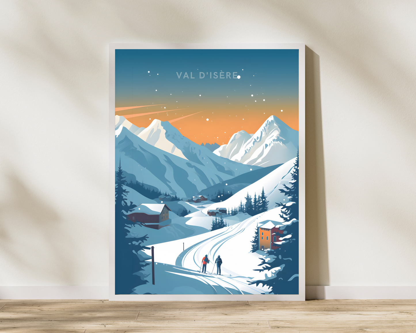 Val d'Isère France Travel Poster Print - Pitchers Design