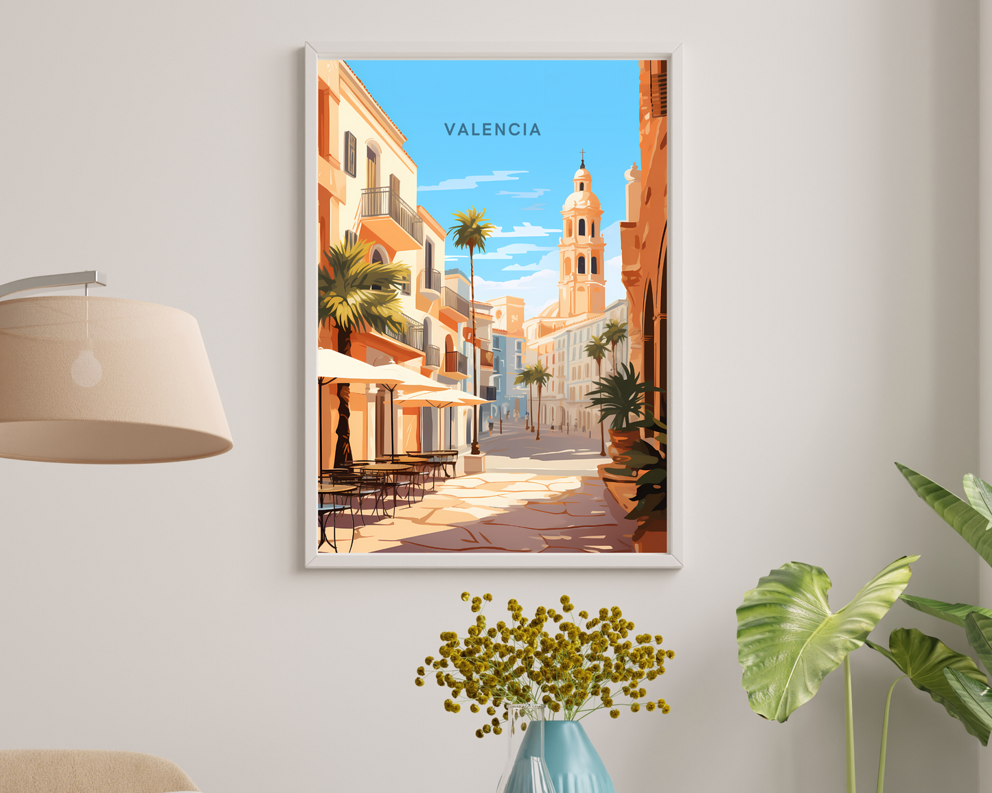 Valencia Spain Travel Poster Print - Pitchers Design