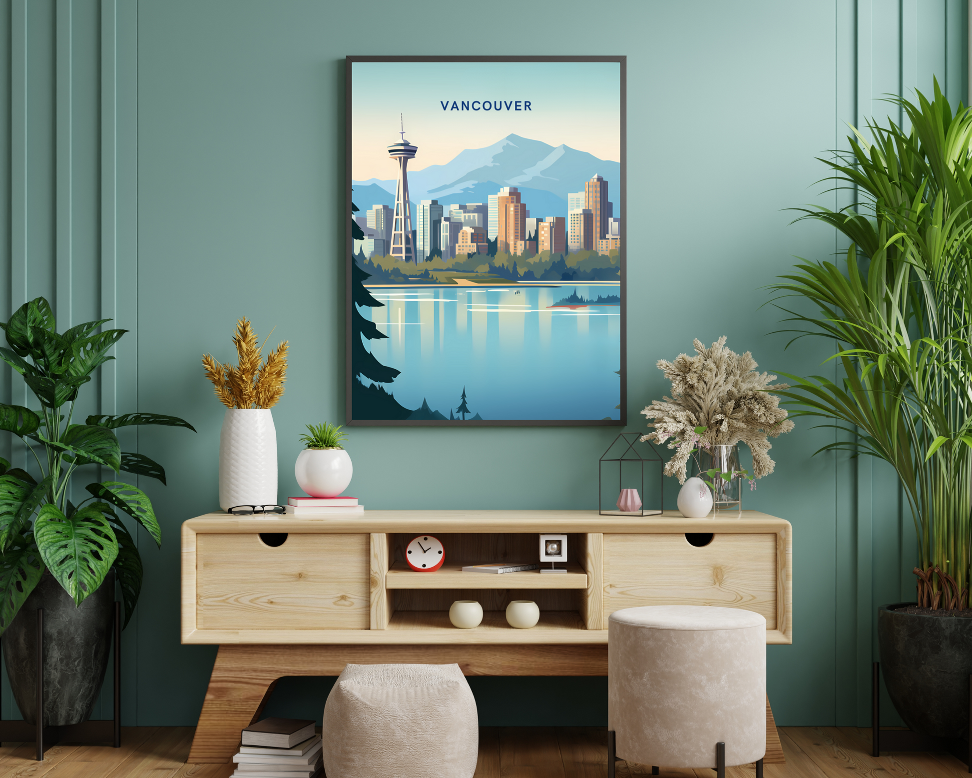 Vancouver Canada Travel Poster Print - Pitchers Design