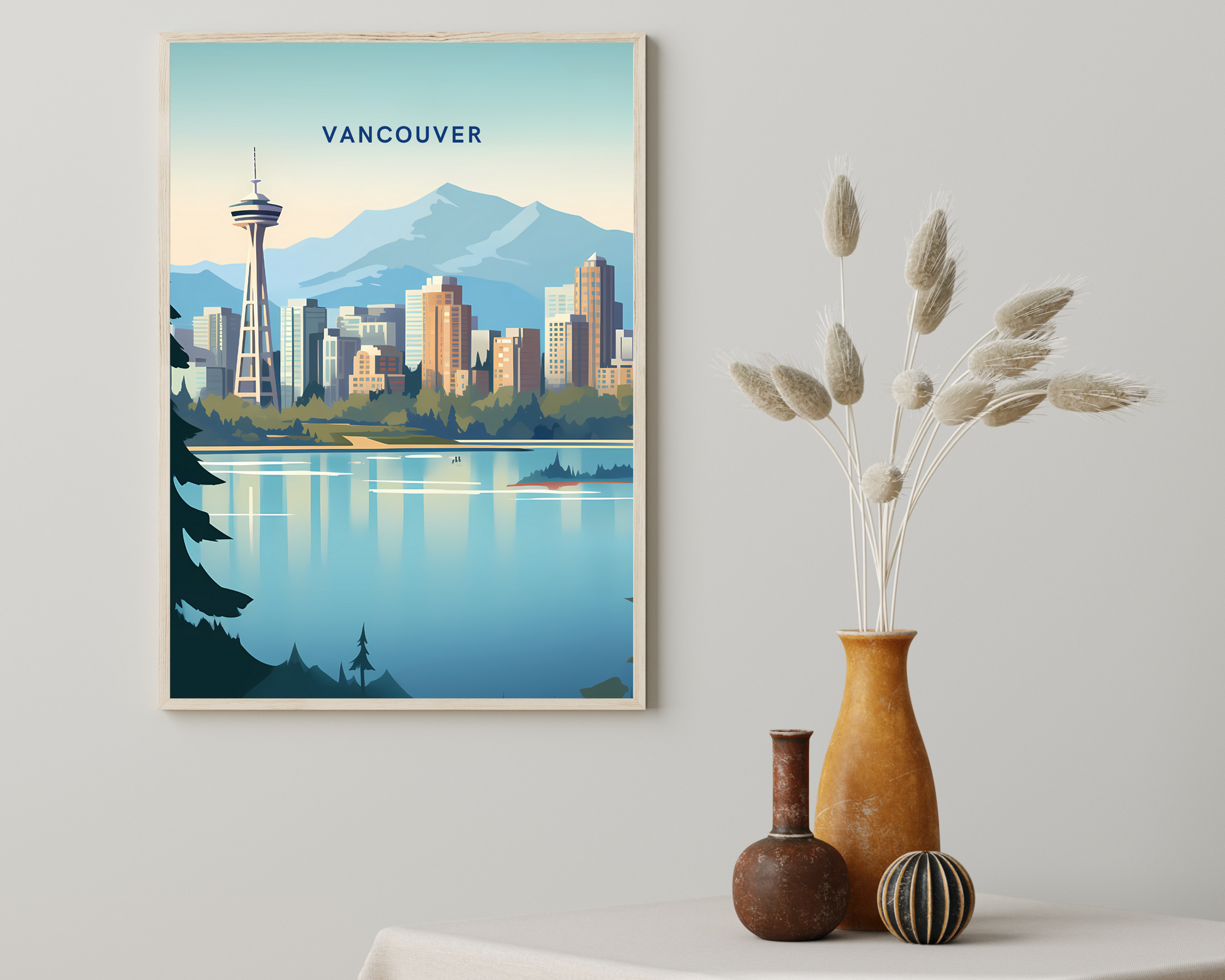 Vancouver Canada Travel Poster Print - Pitchers Design