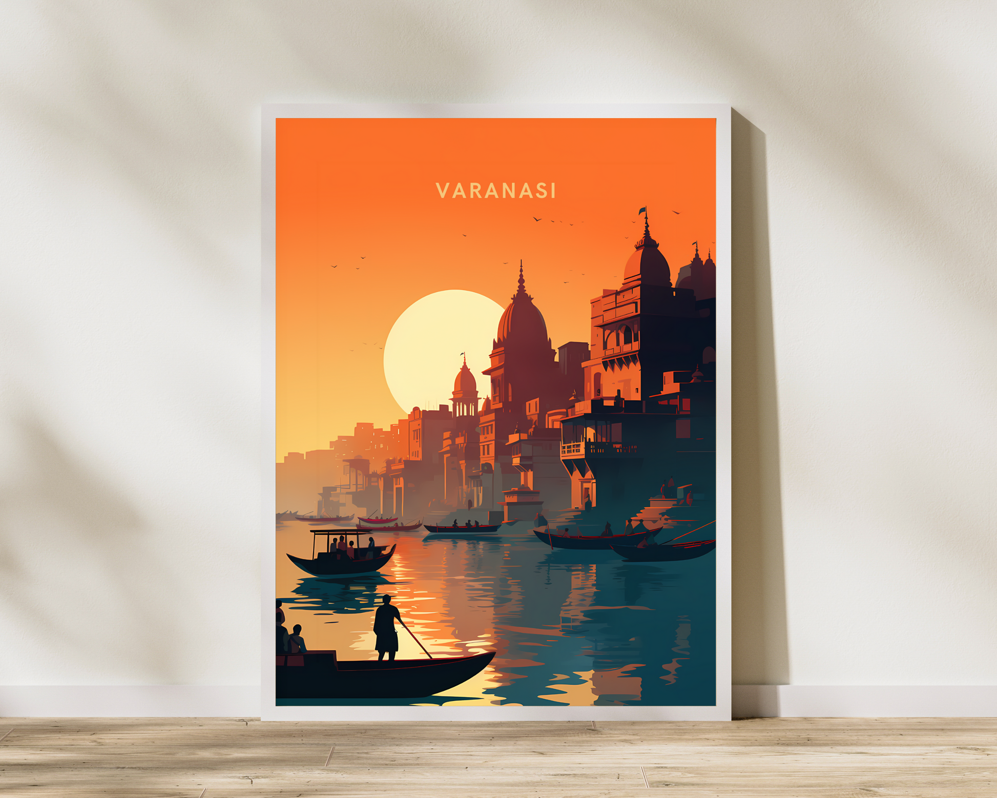 Varanasi India Travel Poster Print - Pitchers Design