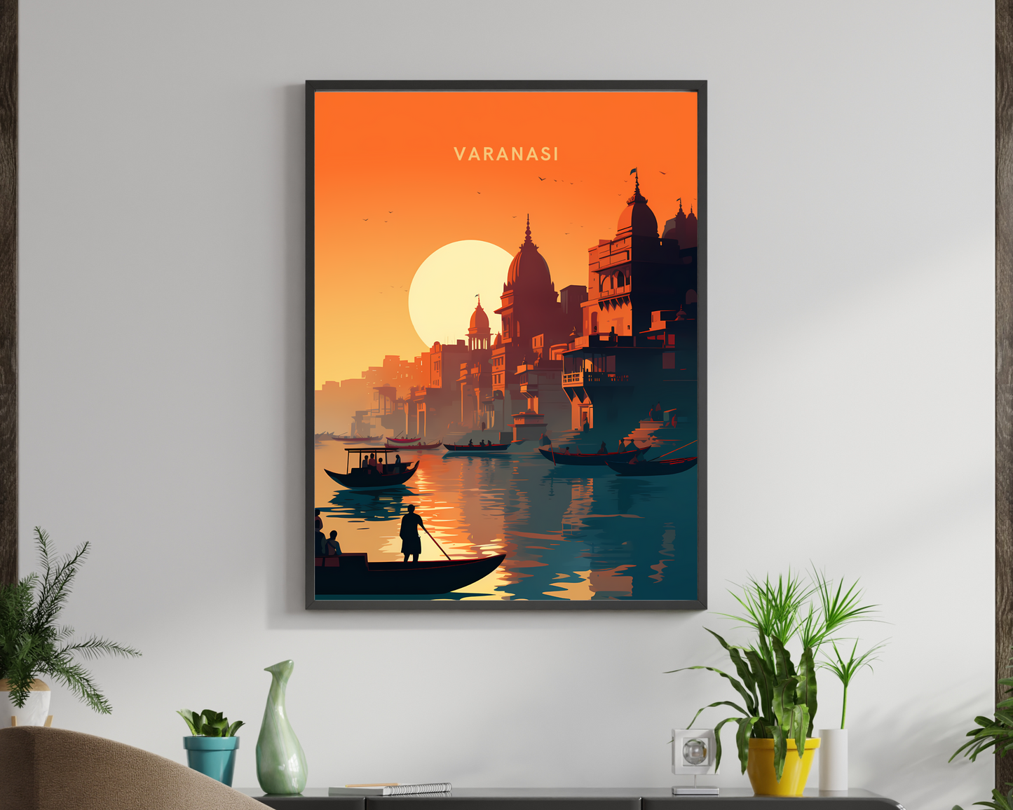 Varanasi India Travel Poster Print - Pitchers Design