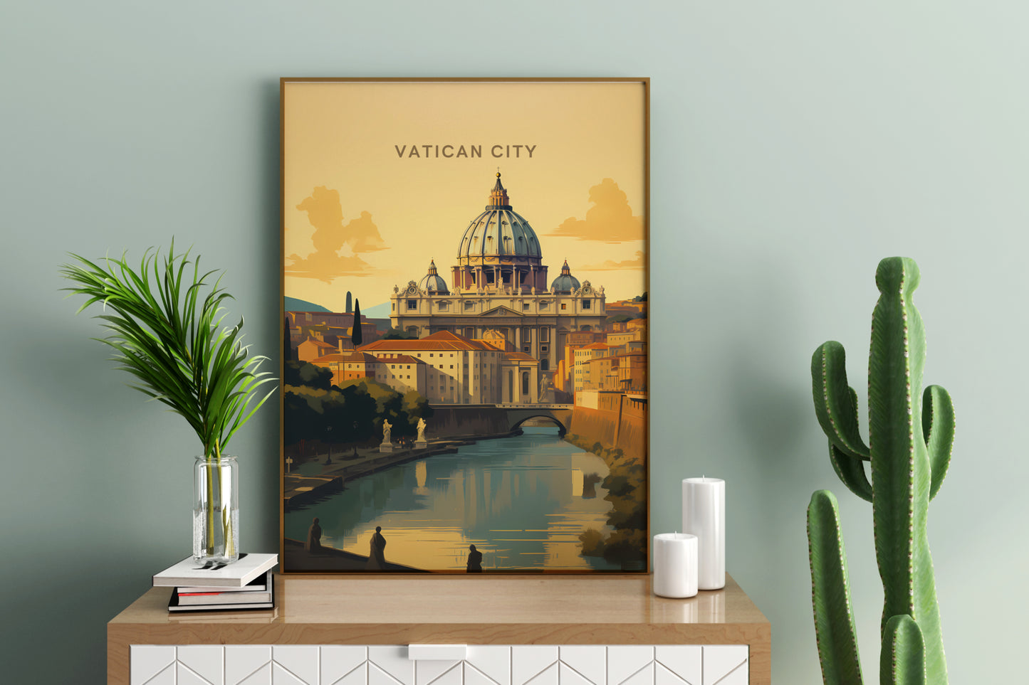 Vatican City Travel Print Poster - Pitchers Design