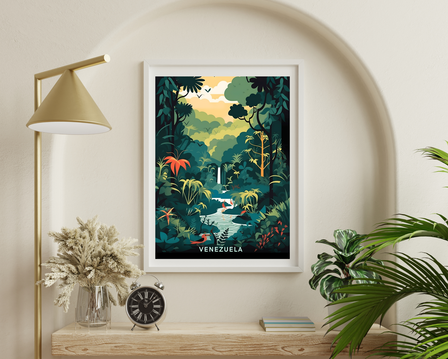 Venezuela Amazon Rainforest Travel Poster Print - Pitchers Design