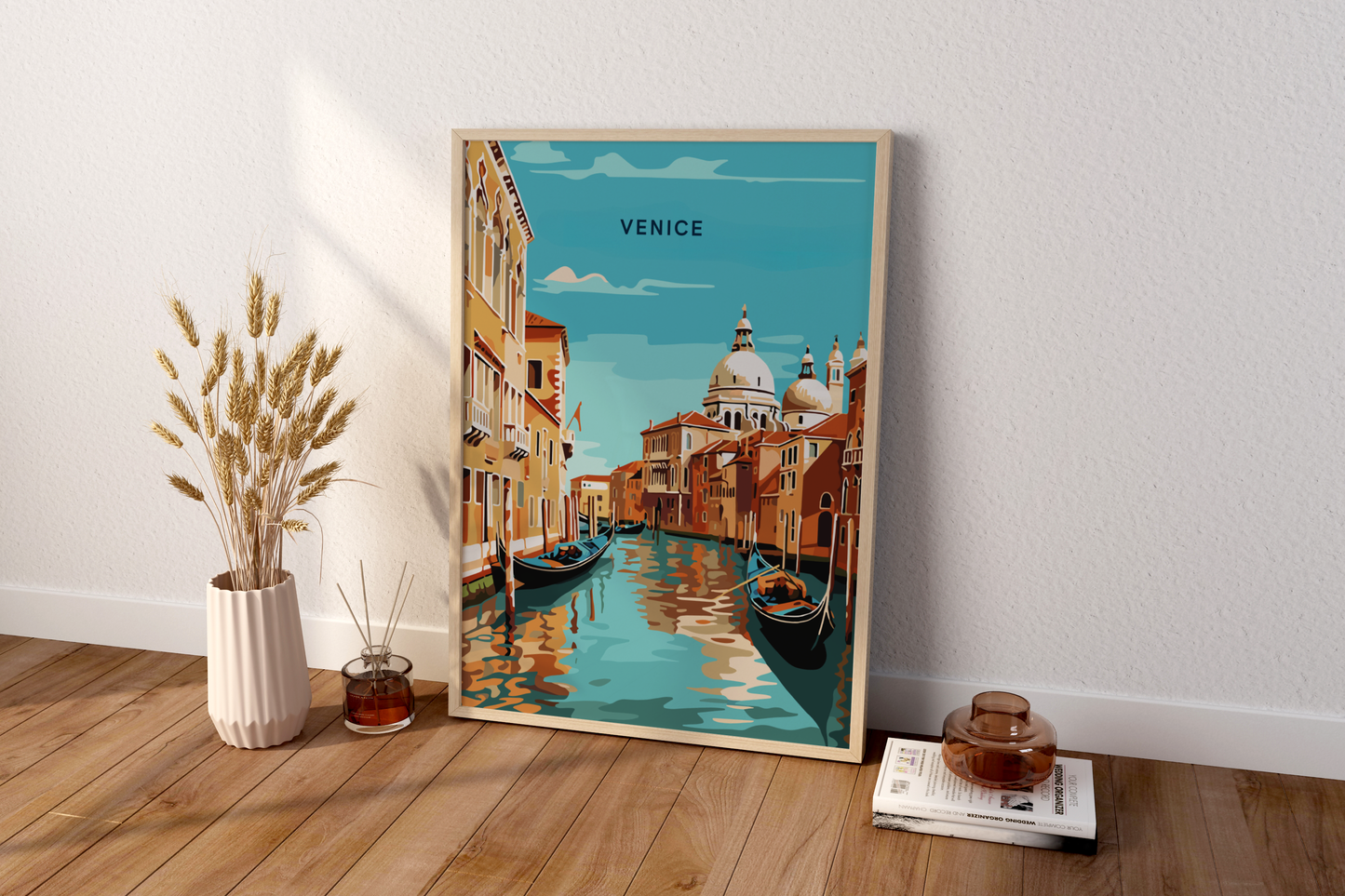 Venice Canals Italy Travel Print Poster - Pitchers Design