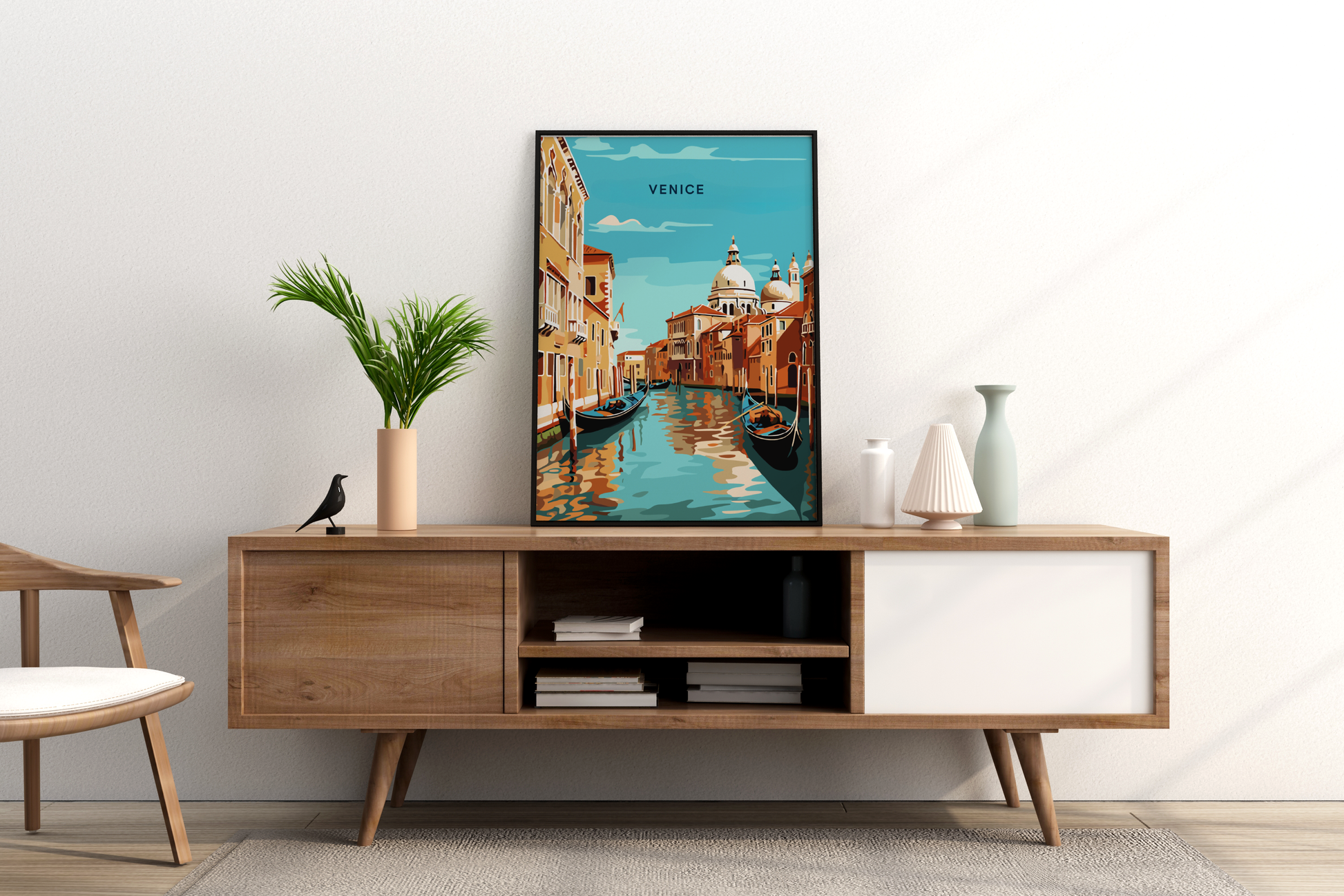 Venice Canals Italy Travel Print Poster - Pitchers Design