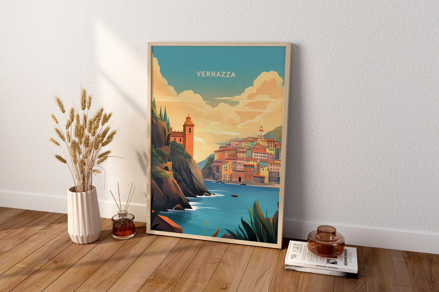 Vernazza Italy Travel Print Poster - Pitchers Design