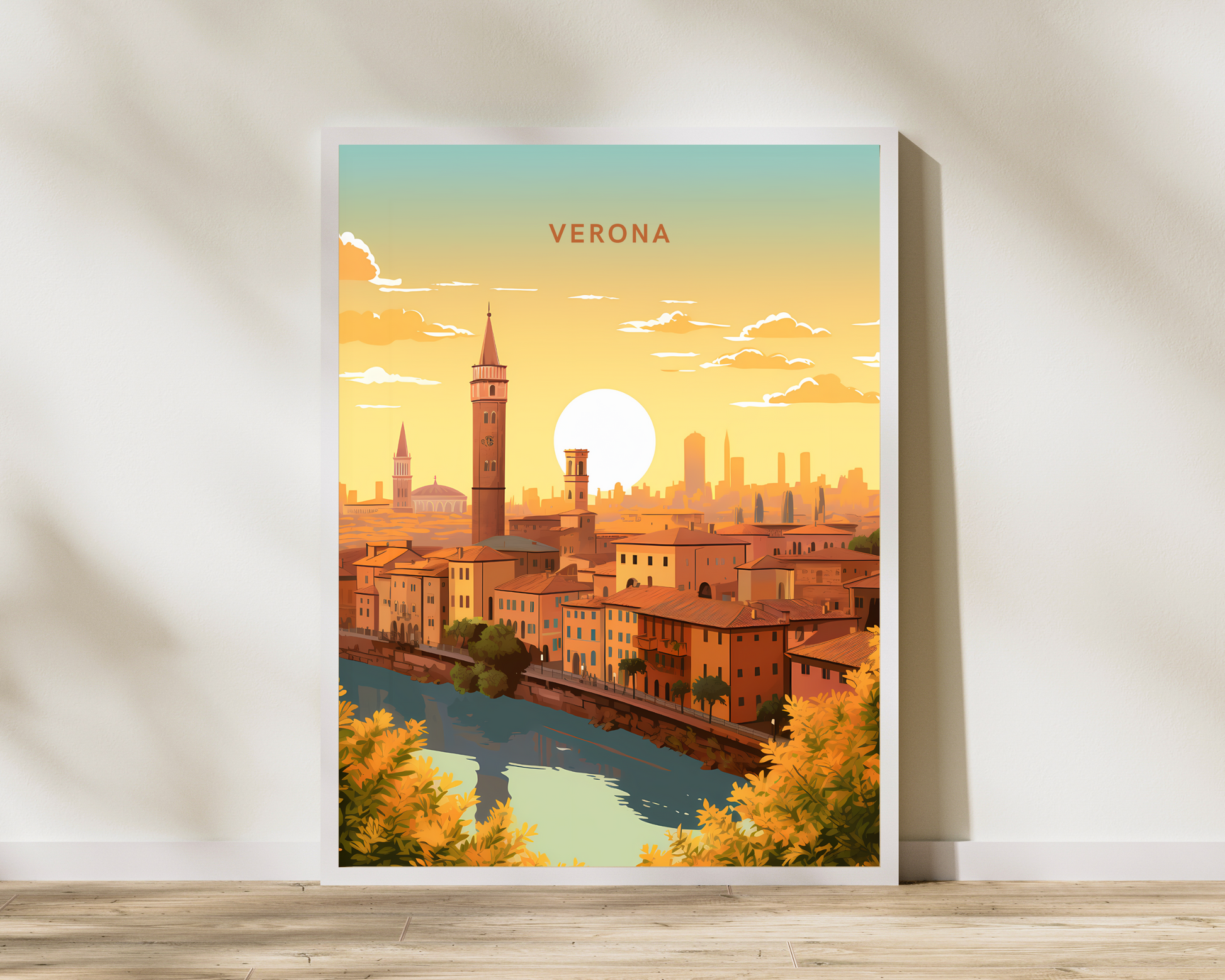 Verona Italy Travel Poster Print - Pitchers Design