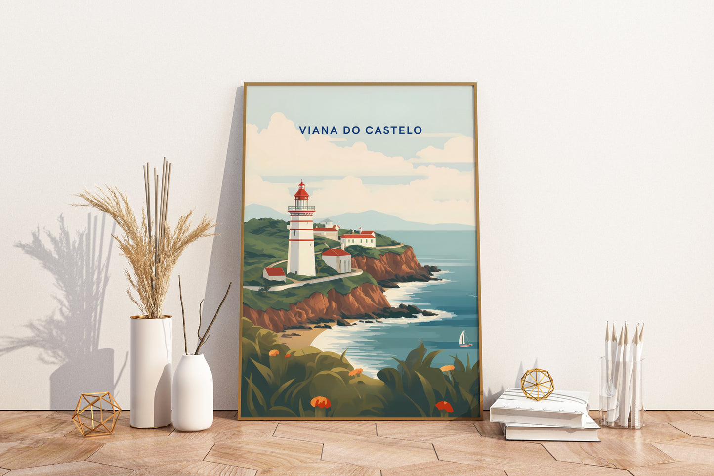 Viana do Castelo Portugal Travel Print Poster - Pitchers Design