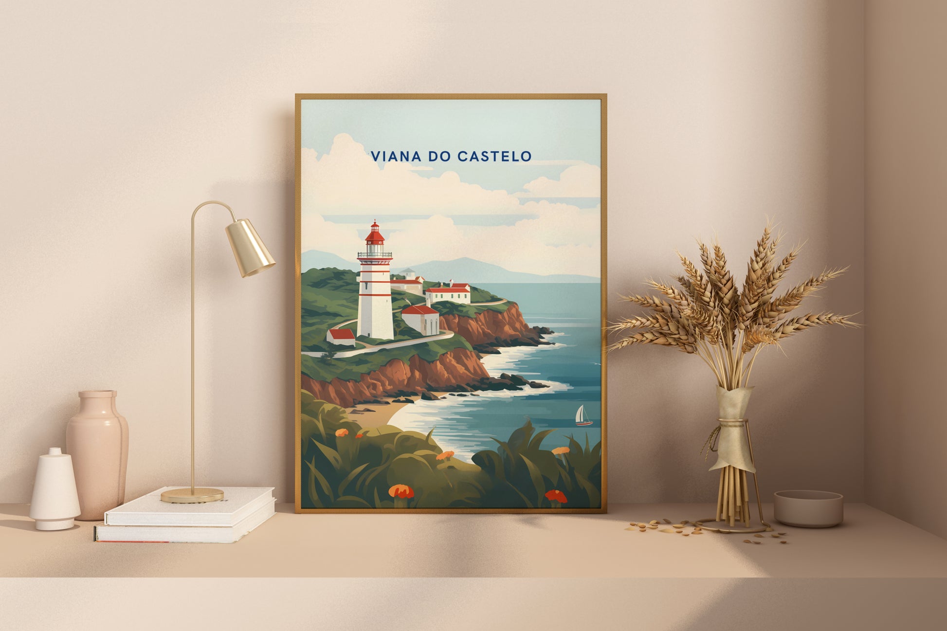 Viana do Castelo Portugal Travel Print Poster - Pitchers Design