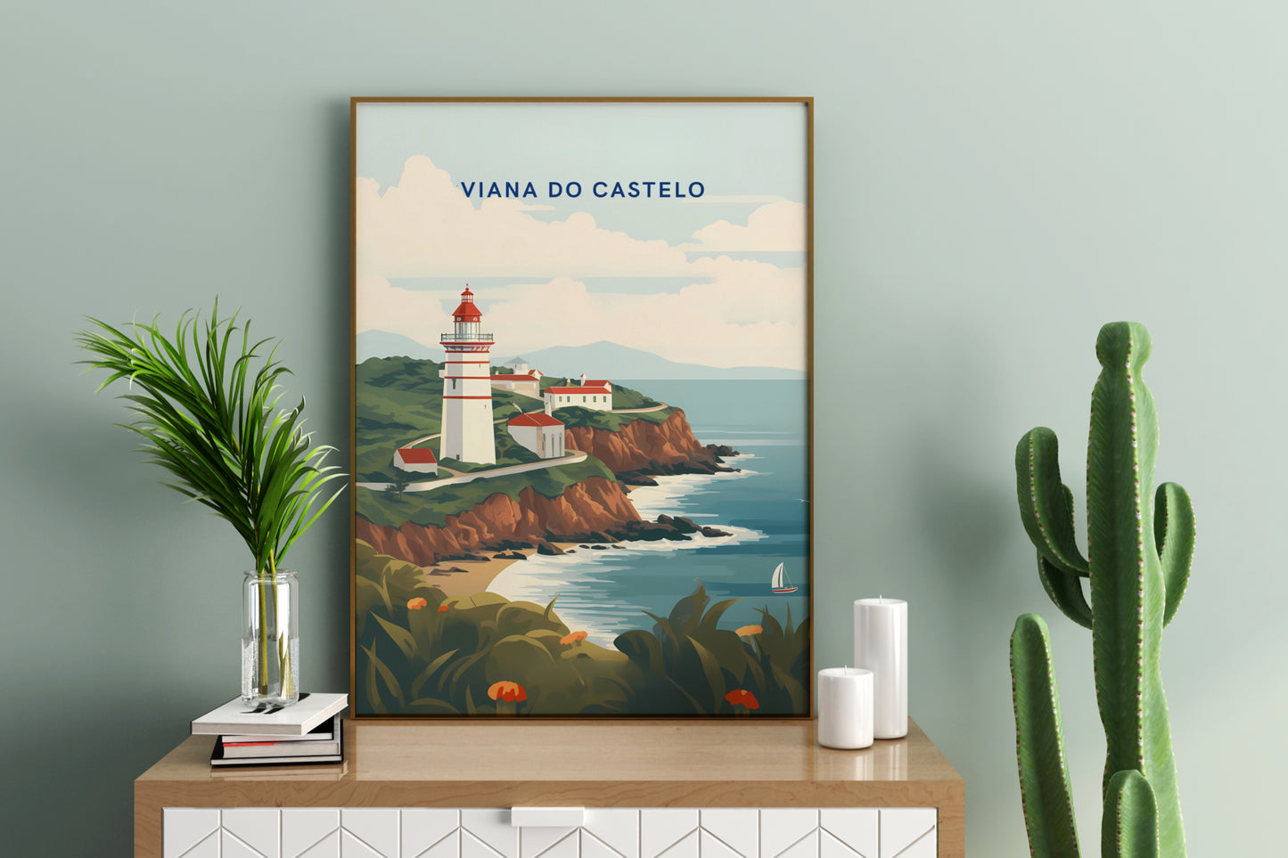 Viana do Castelo Portugal Travel Print Poster - Pitchers Design