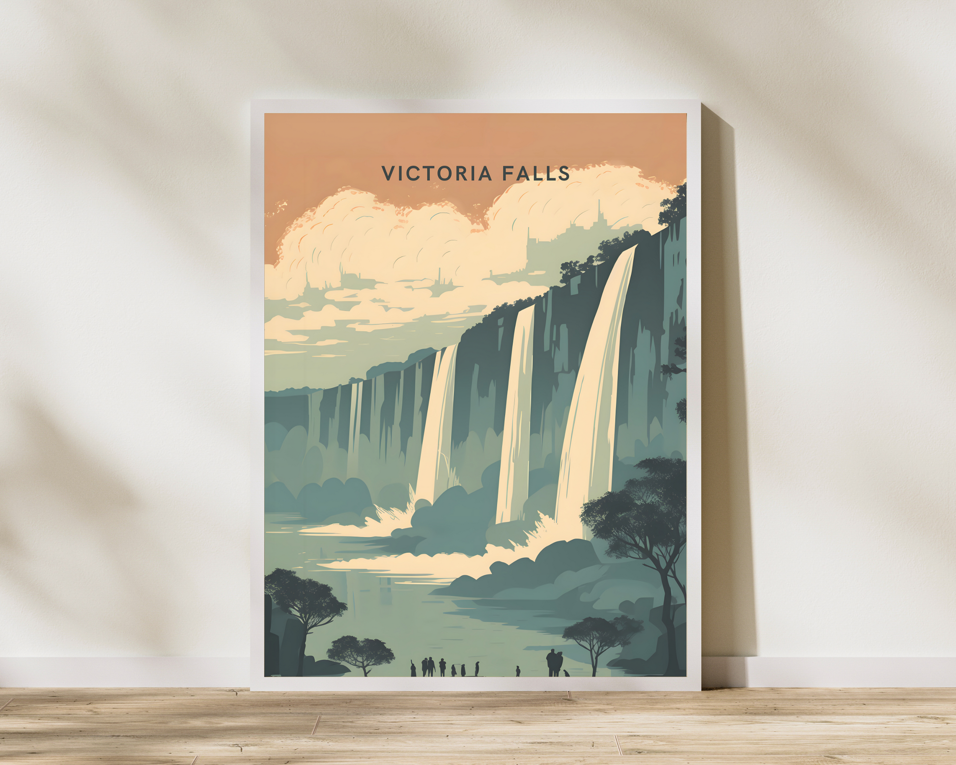 Victoria Falls Zimbabwe Travel Poster Print - Pitchers Design