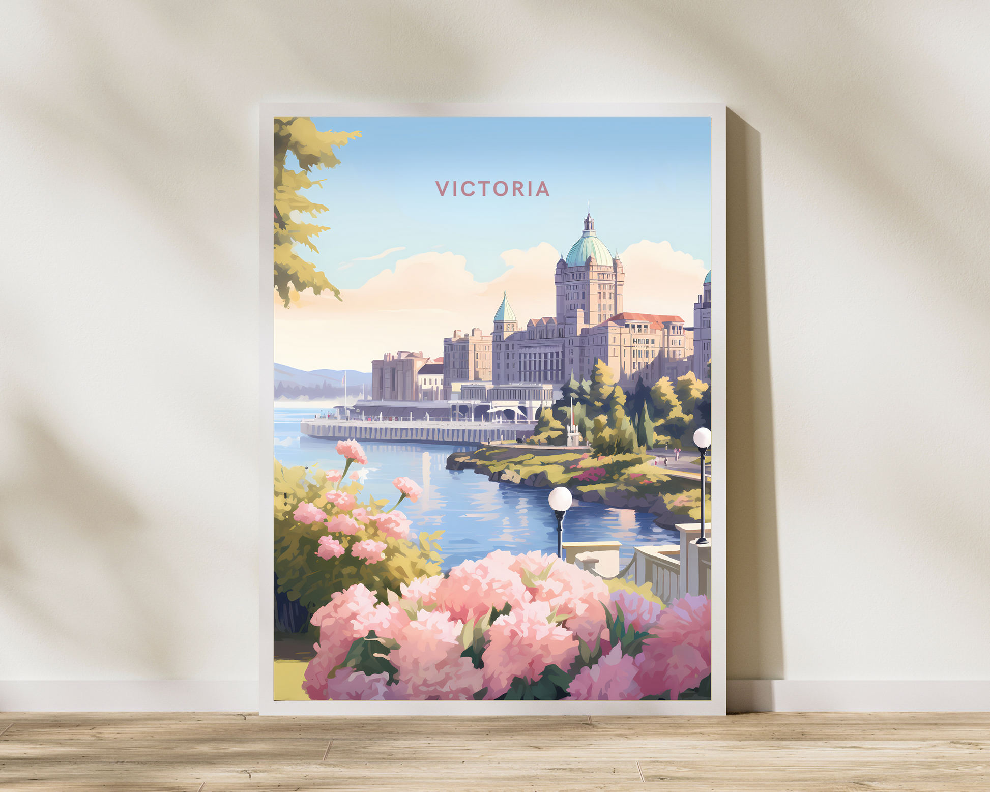 Victoria Canada Travel Poster Print - Pitchers Design