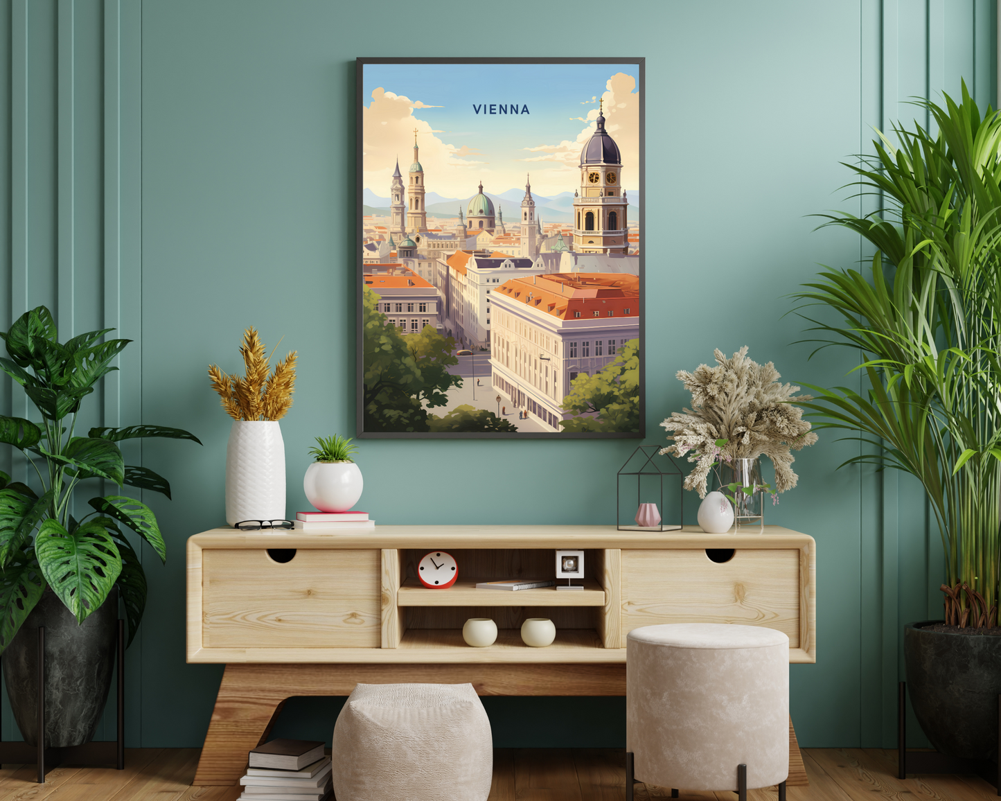 Vienna City View Austria Travel Poster Print - Pitchers Design