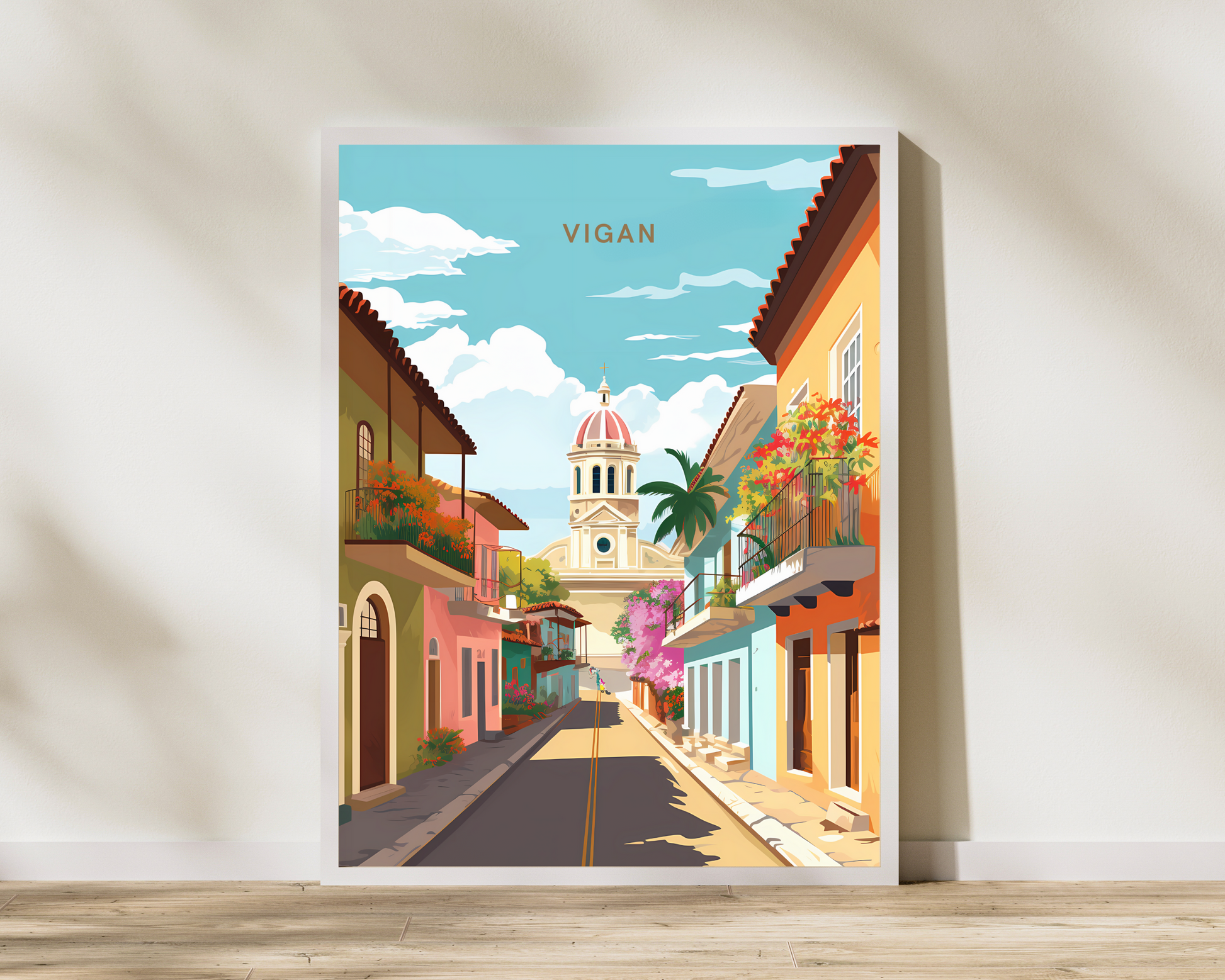 Vigan Philippines Travel Poster Print - Pitchers Design