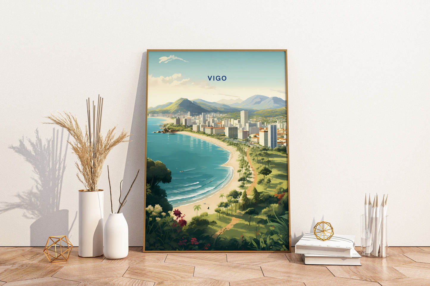 Vigo Spain Travel Poster Print - Pitchers Design