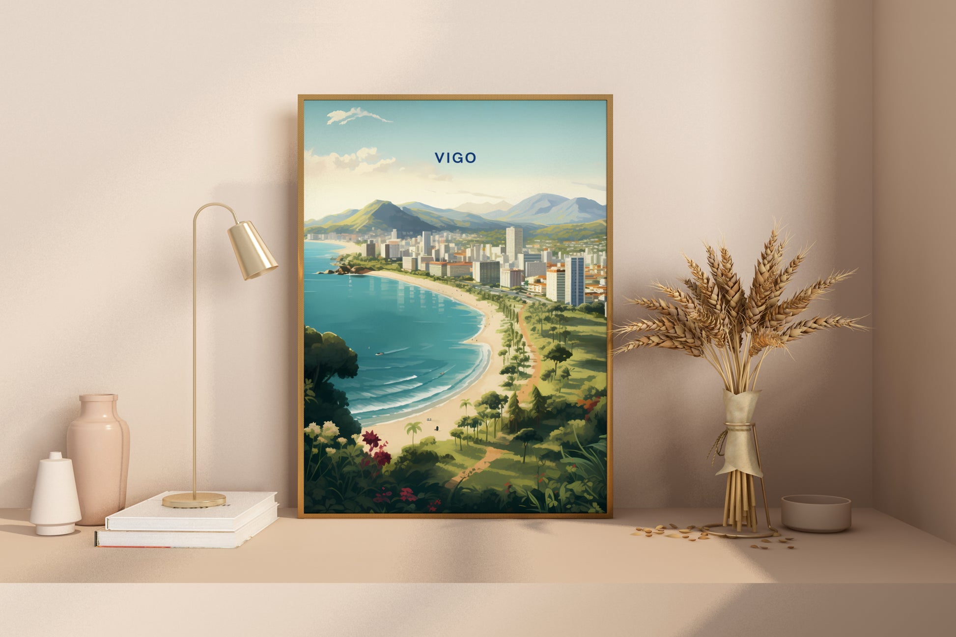 Vigo Spain Travel Poster Print - Pitchers Design