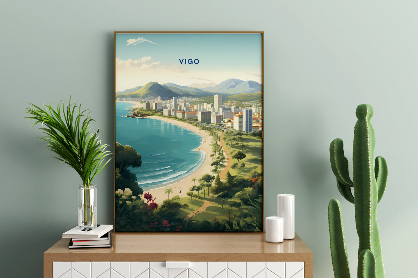 Vigo Spain Travel Poster Print - Pitchers Design