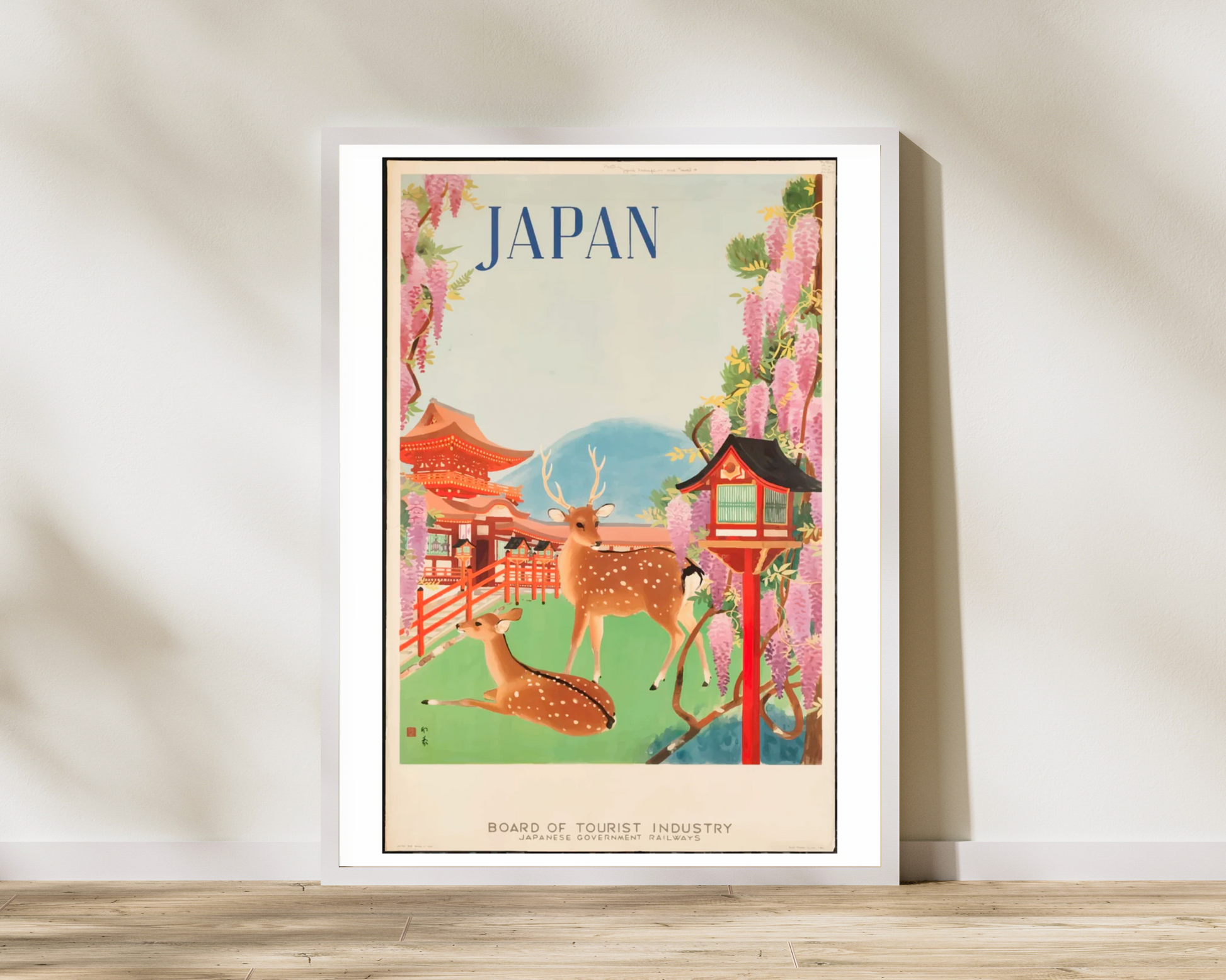 Japan 1930s Nara Deer Vintage Travel Poster - Pitchers Design