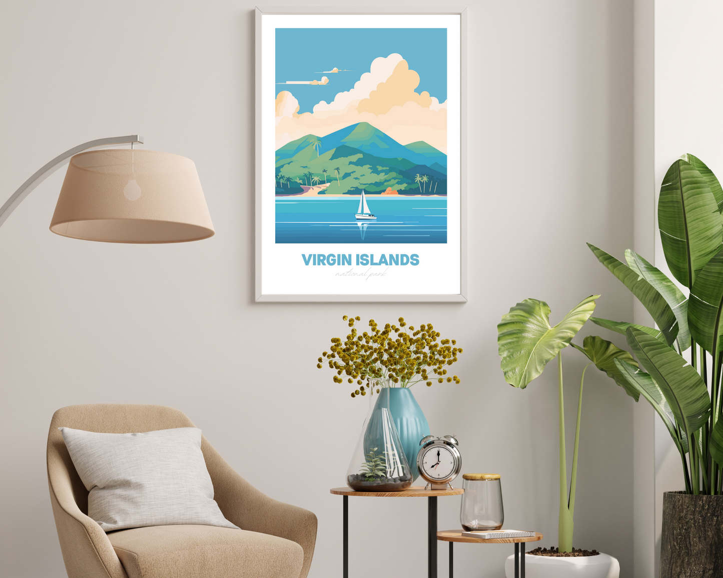 Virgin Islands National Park Travel Poster Print - Pitchers Design