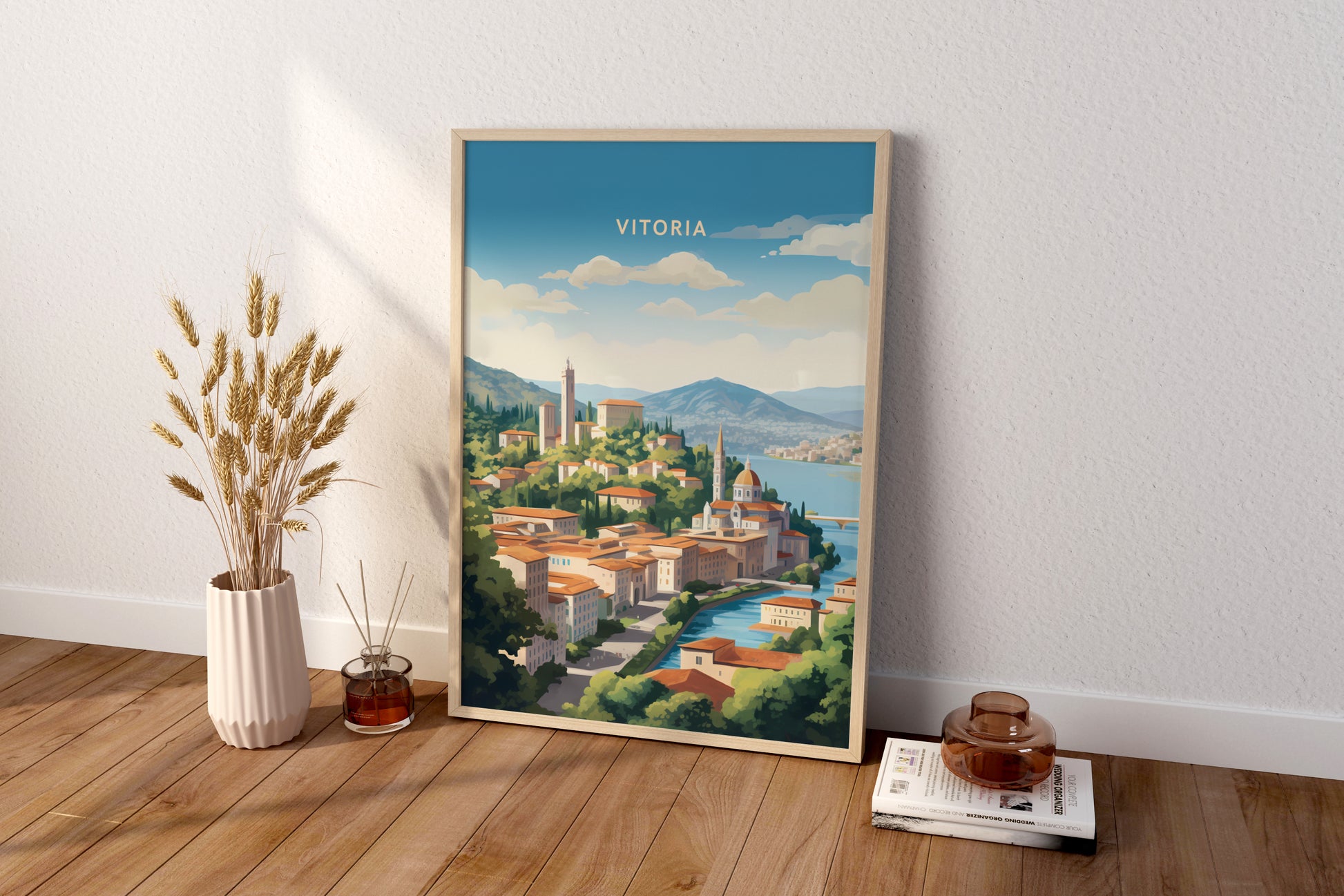 Vitoria Spain Travel Poster Print - Pitchers Design