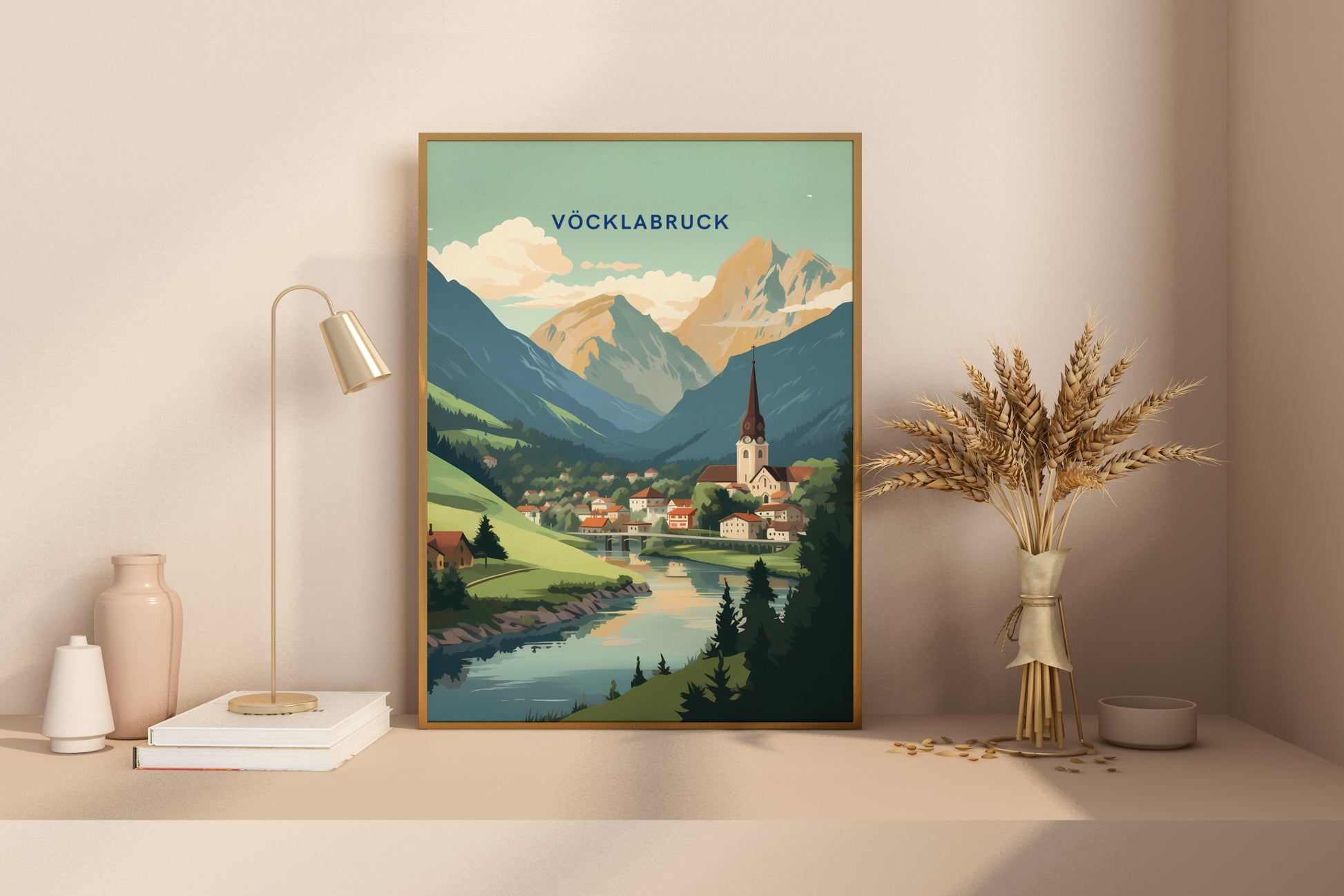 Vöcklabruck Austria Travel Print Poster - Pitchers Design