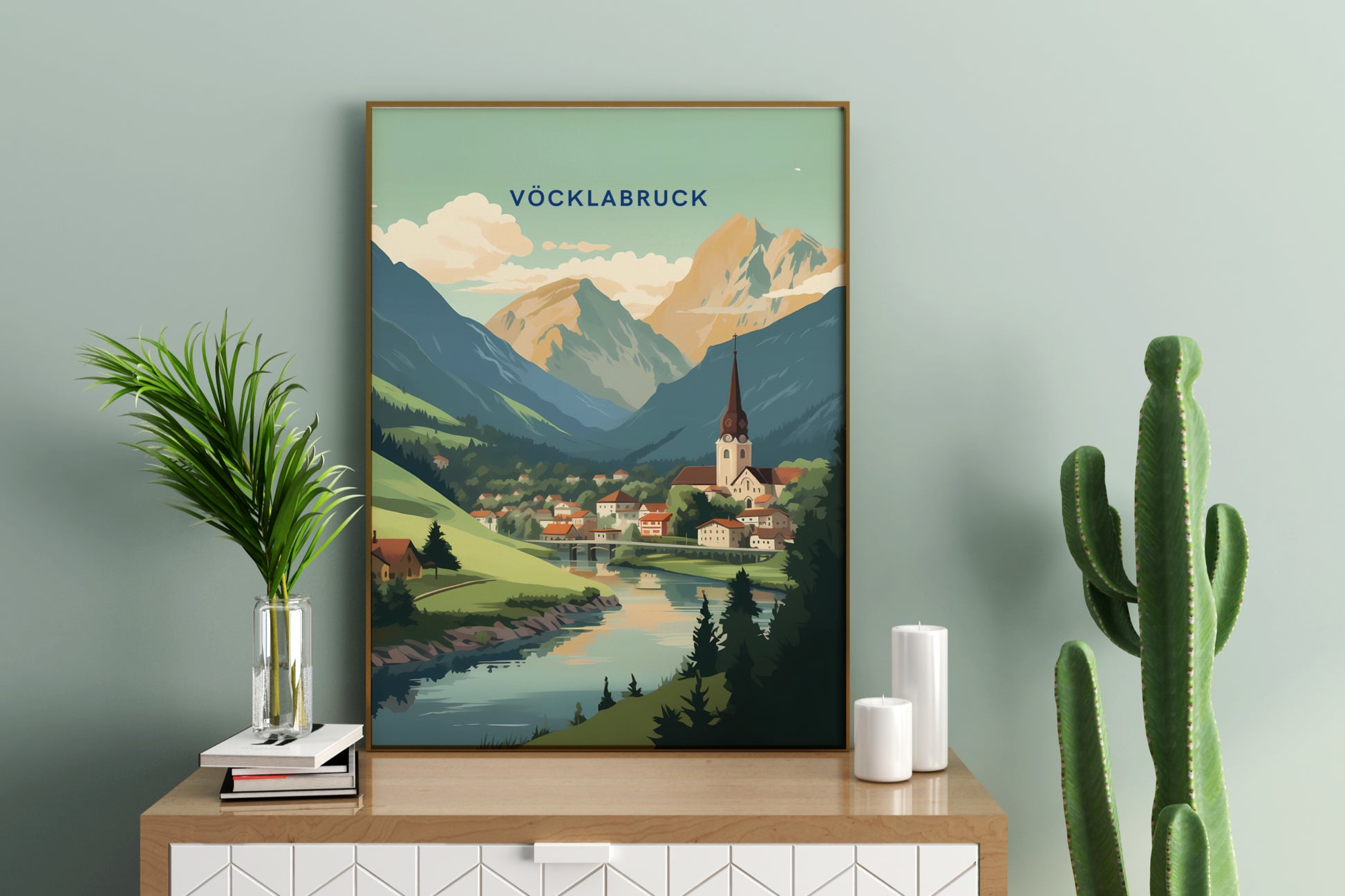 Vöcklabruck Austria Travel Print Poster - Pitchers Design