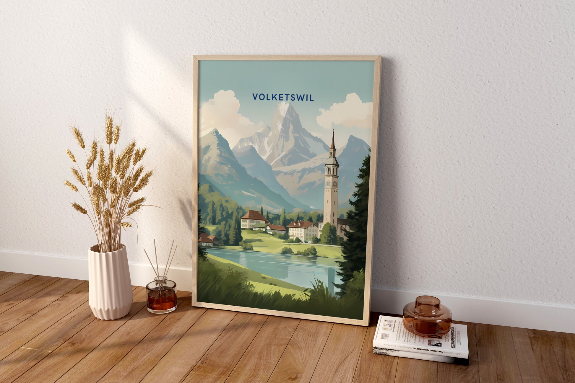 Volketswil Switzerland Travel Poster Print - Pitchers Design