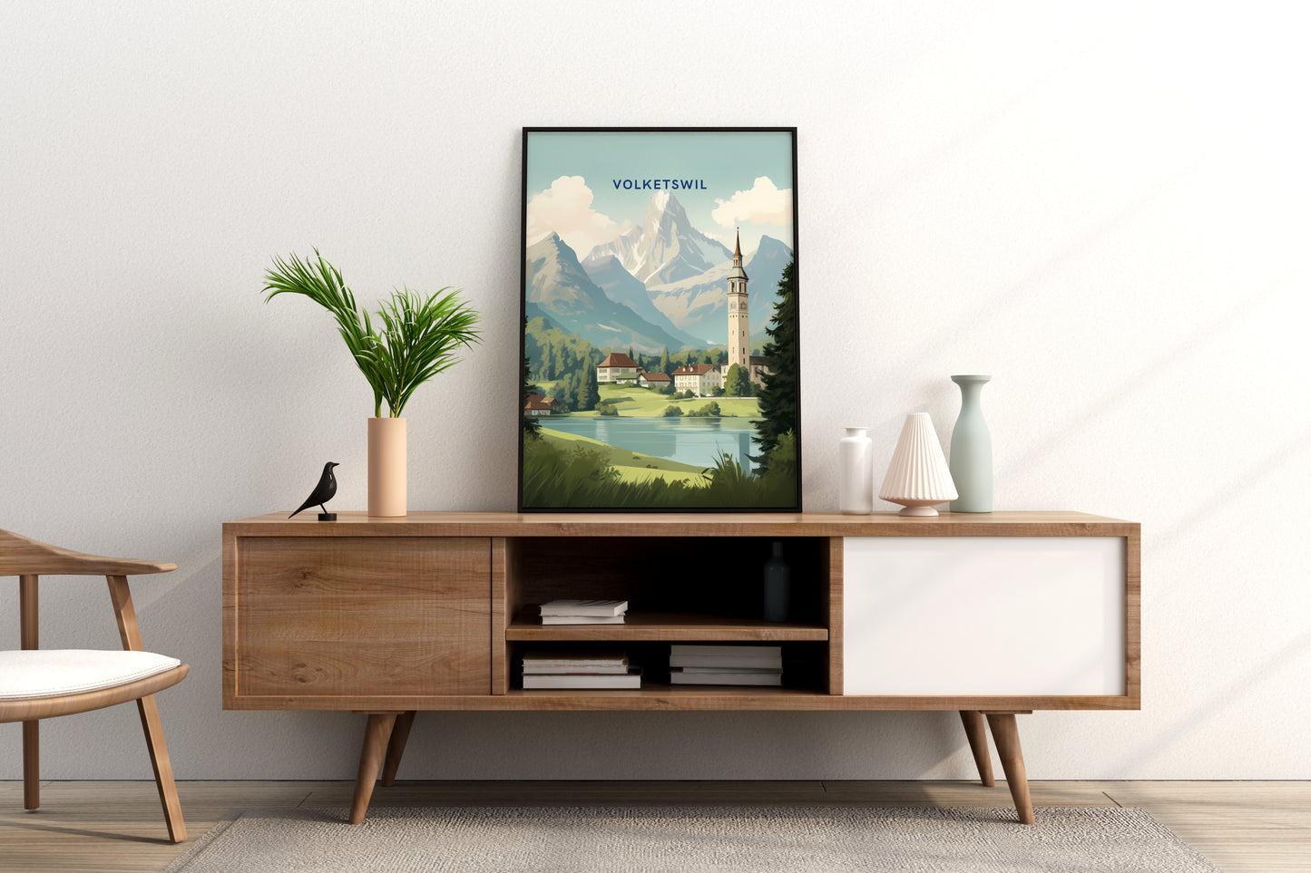 Volketswil Switzerland Travel Poster Print - Pitchers Design