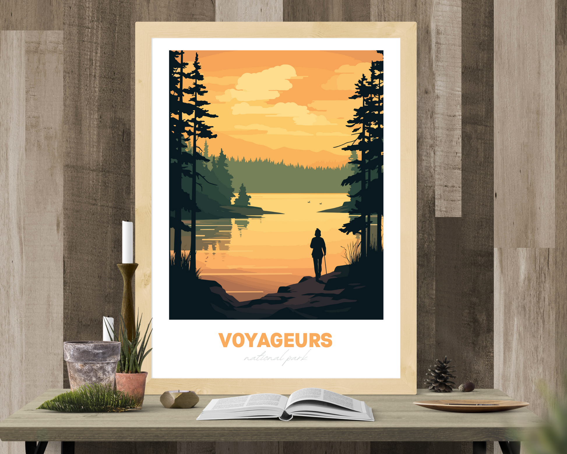 Voyageurs National Park Travel Poster Print - Pitchers Design