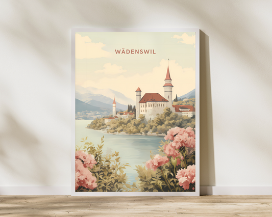 Wädenswil Switzerland Travel Poster Print - Pitchers Design