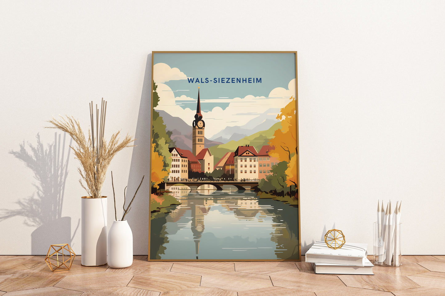 Wals-Siezenheim Austria Travel Print Poster - Pitchers Design