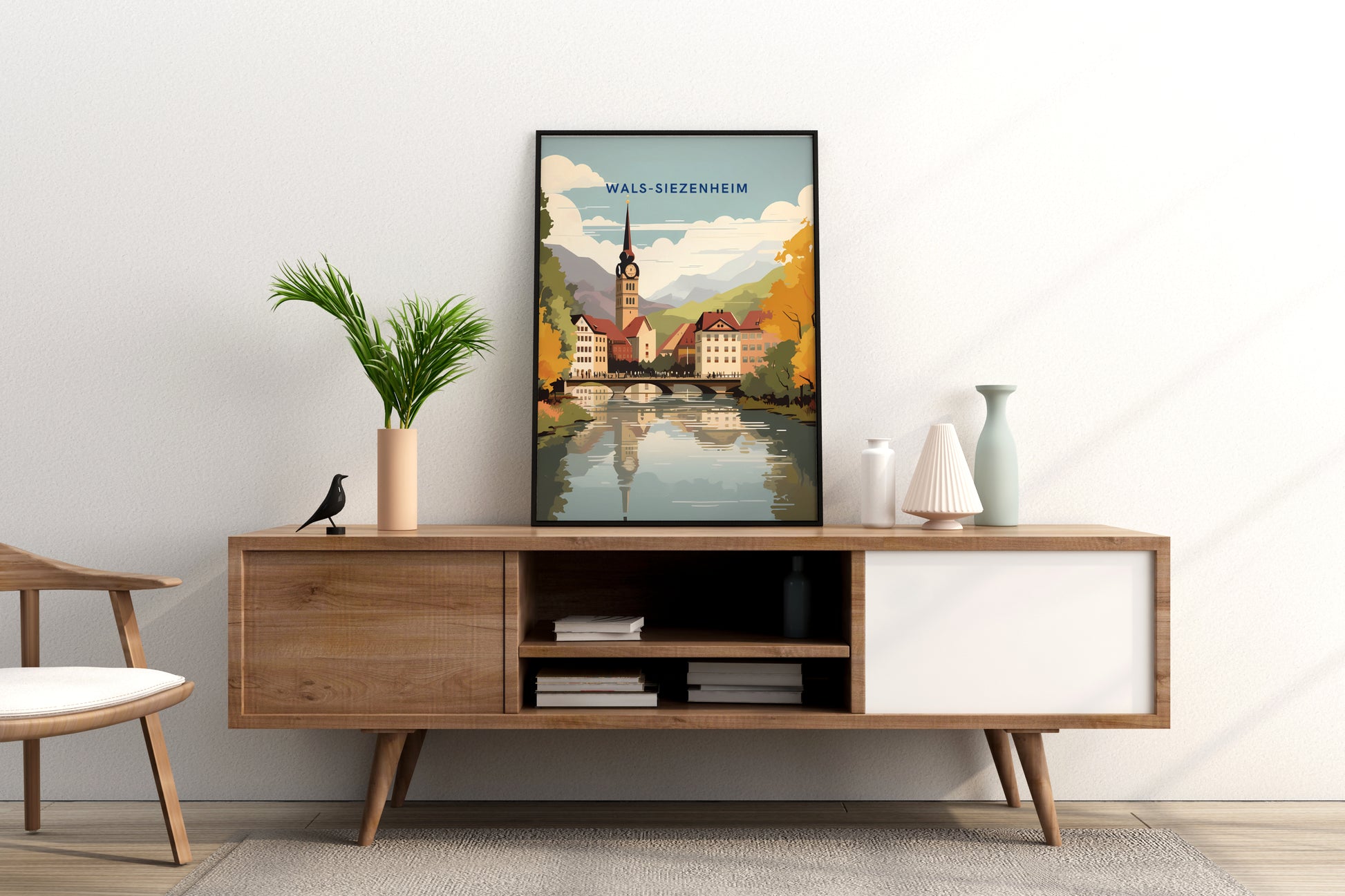 Wals-Siezenheim Austria Travel Print Poster - Pitchers Design