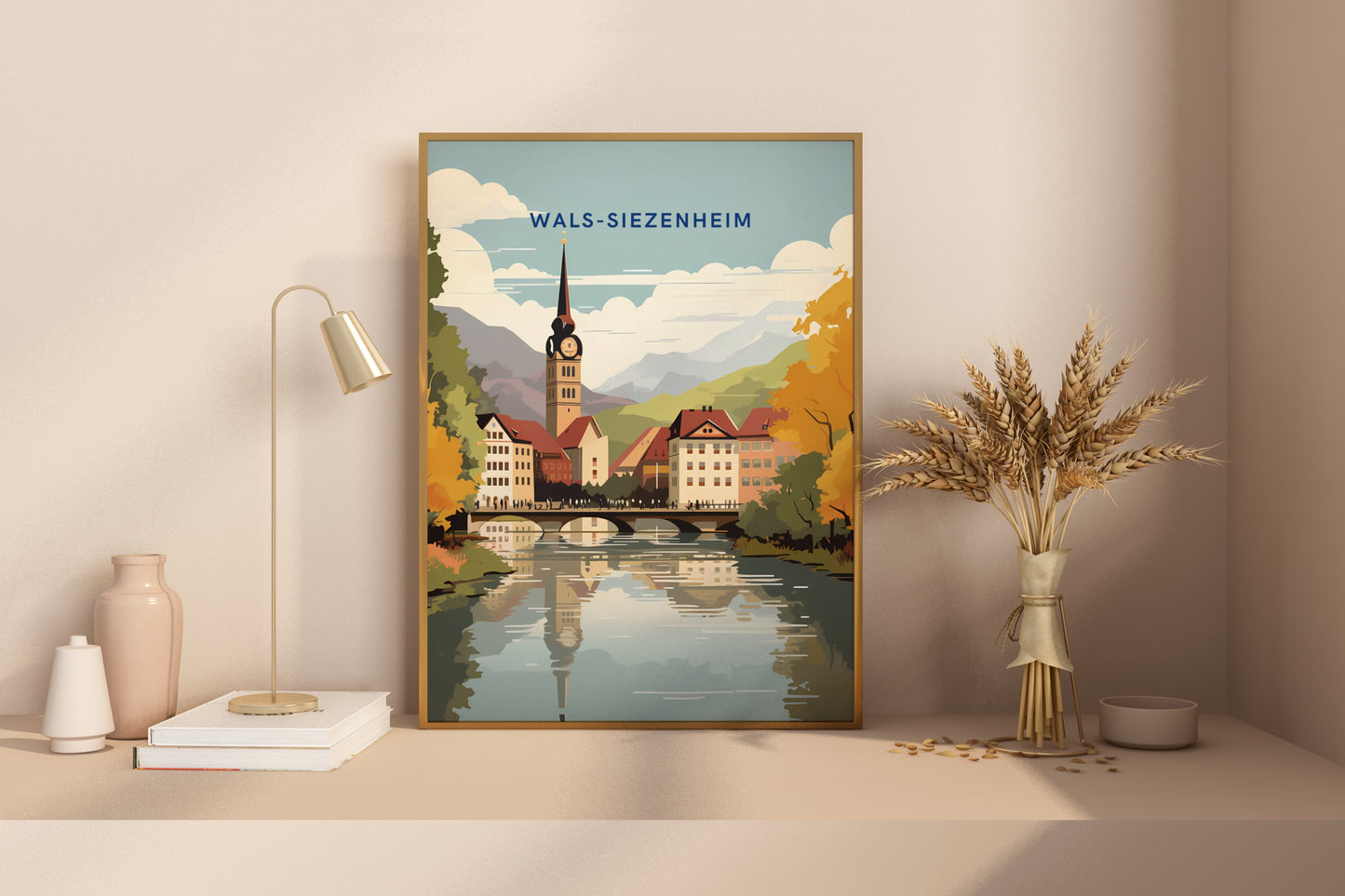 Wals-Siezenheim Austria Travel Print Poster - Pitchers Design