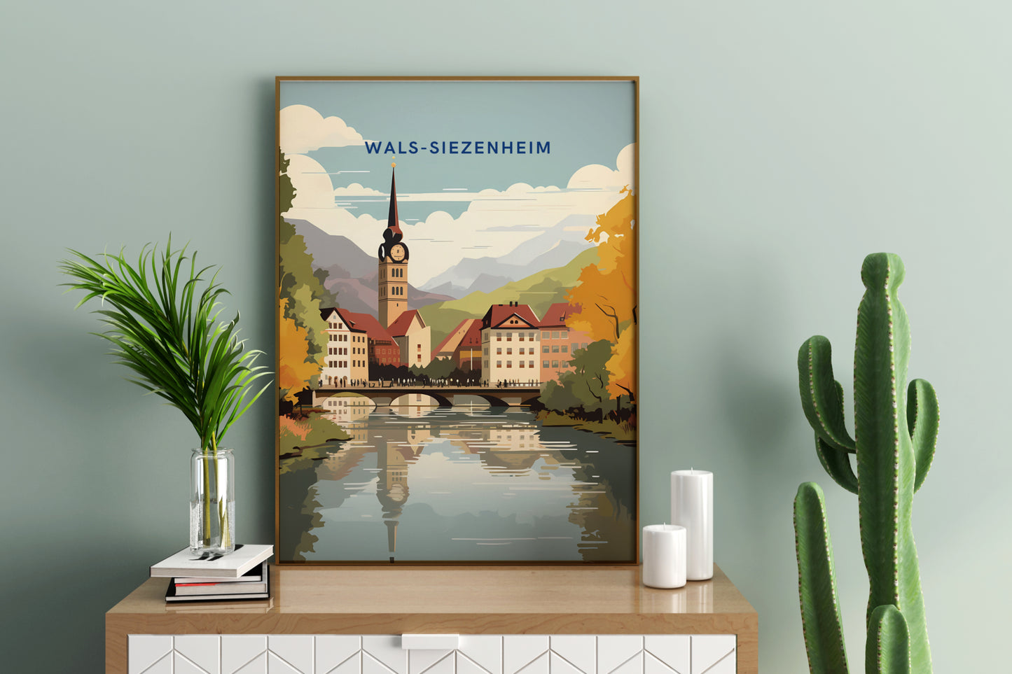 Wals-Siezenheim Austria Travel Print Poster - Pitchers Design