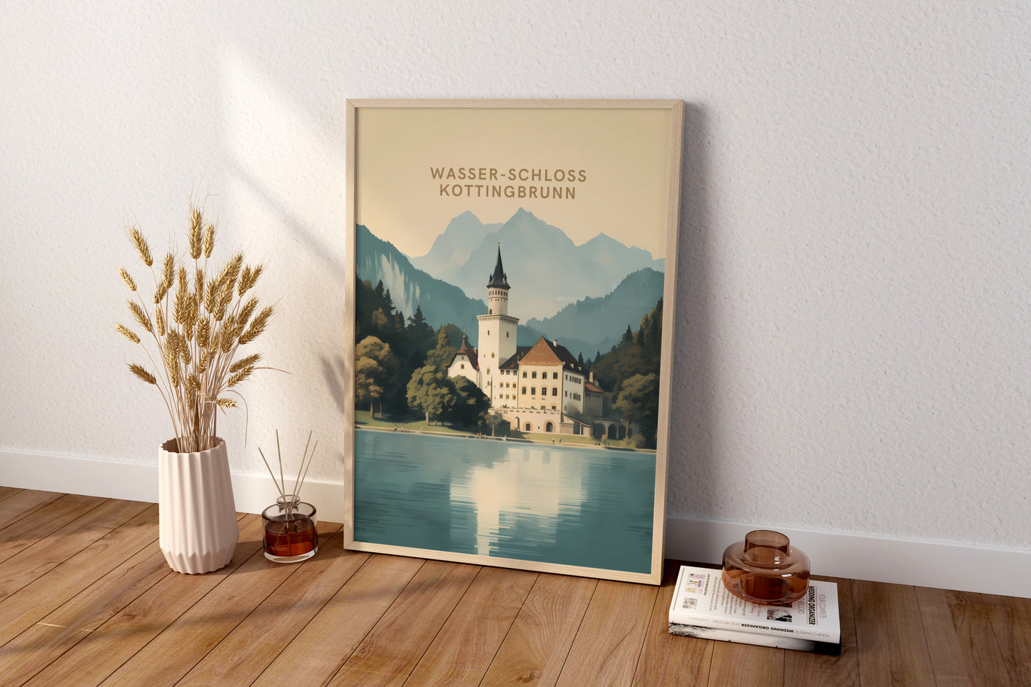 Wasser-Schloss Kottingbrunn Austria Travel Print Poster - Pitchers Design