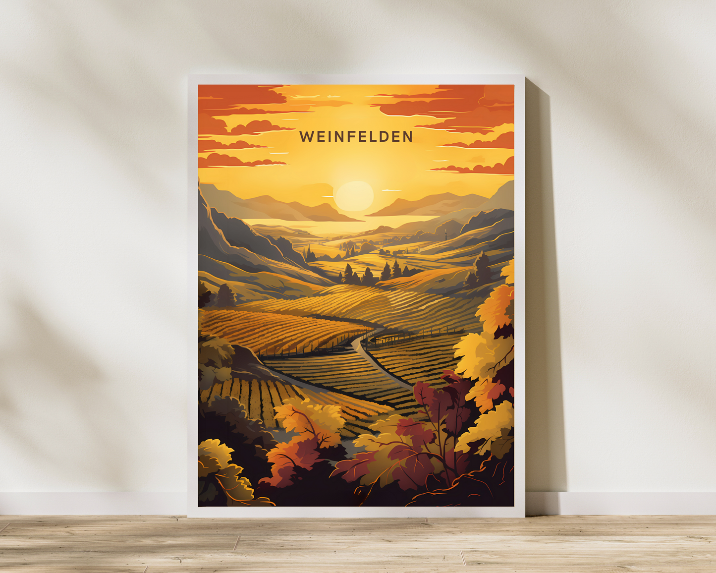 Weinfelden Switzerland Travel Poster Print - Pitchers Design