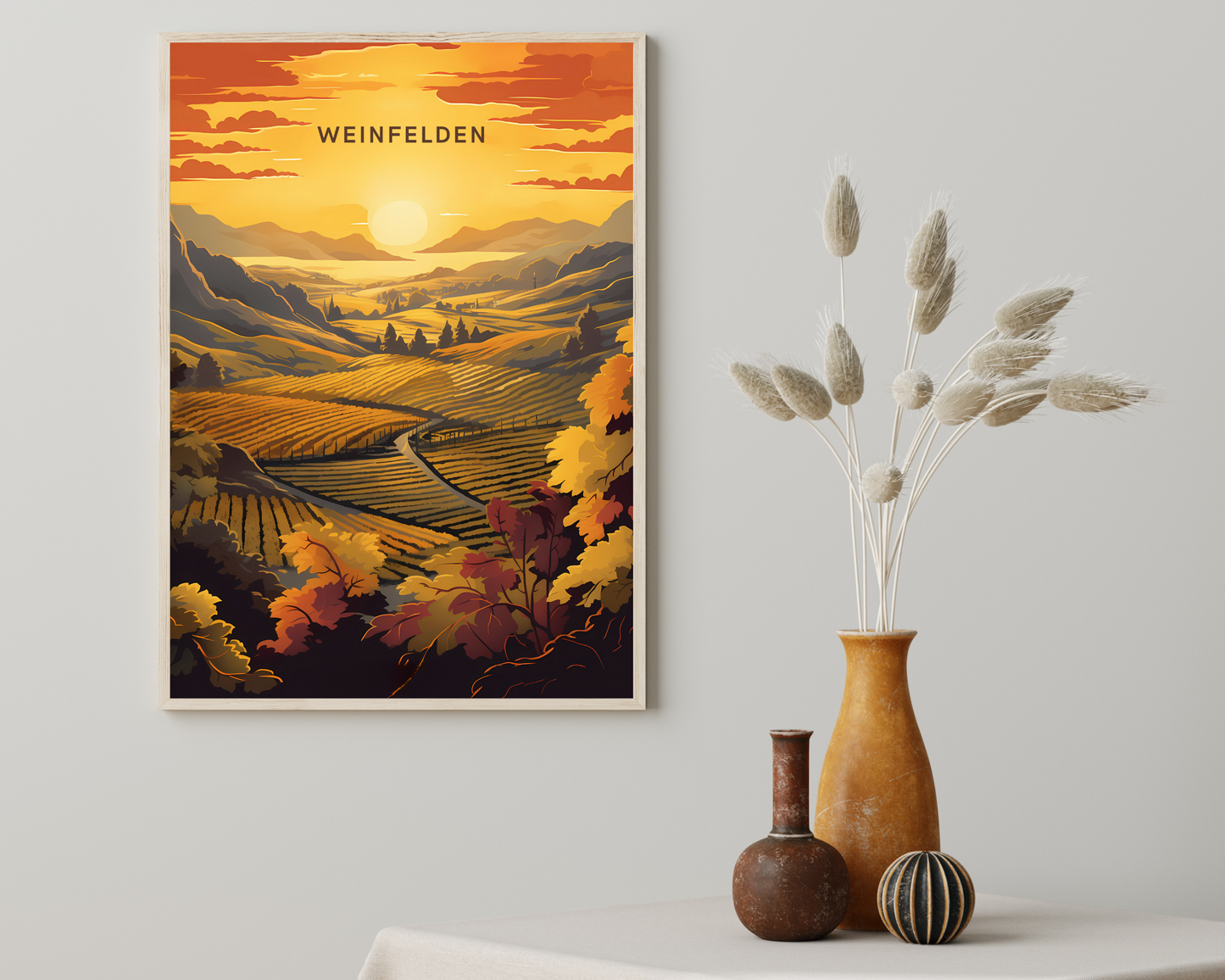 Weinfelden Switzerland Travel Poster Print - Pitchers Design